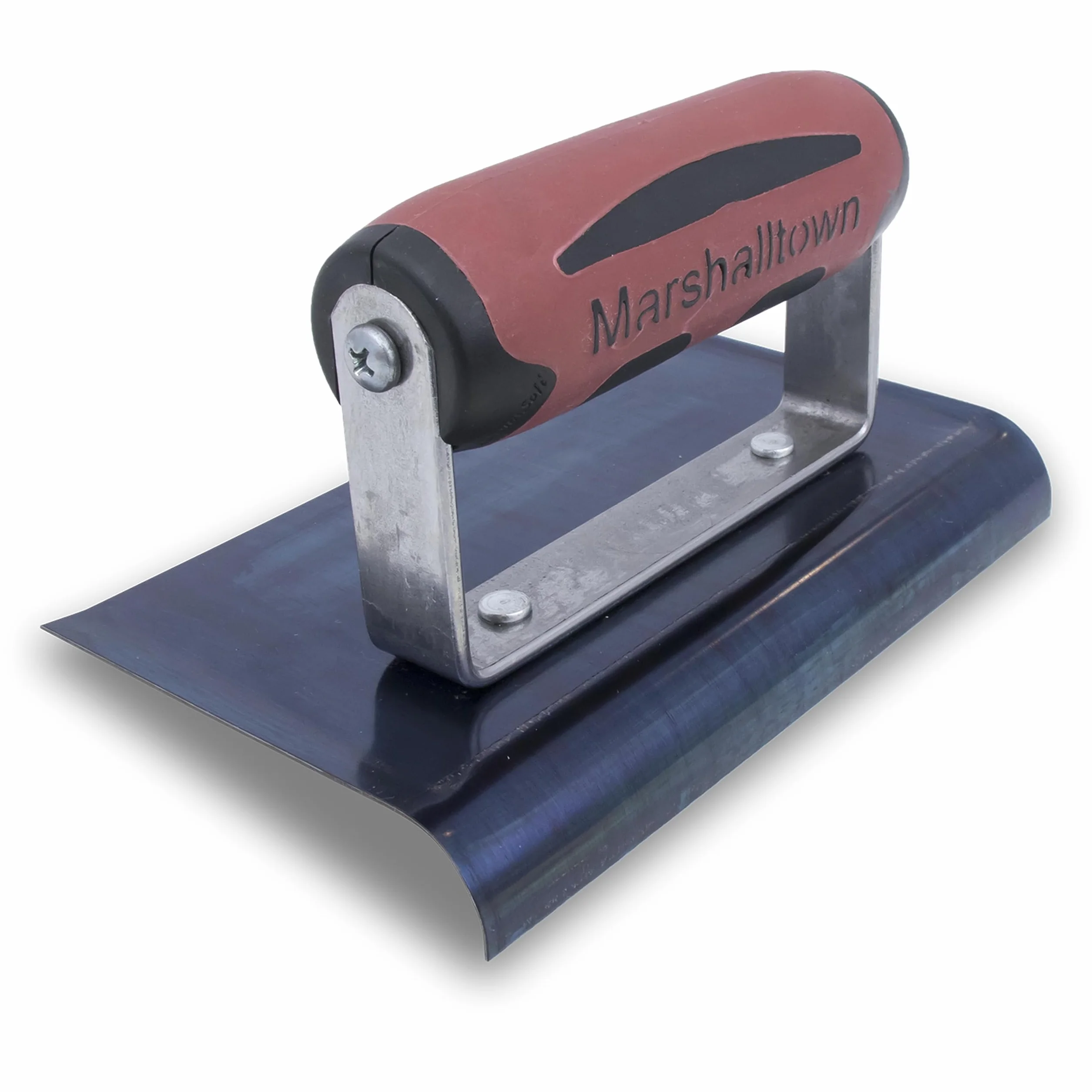 Marshalltown 14166 156BD Truelle de Bord extrémité Courbe, R 10mm, L 13mm, avec Manche DuraSoft, en Acier Bleu, Dimensions : 152x102 mm