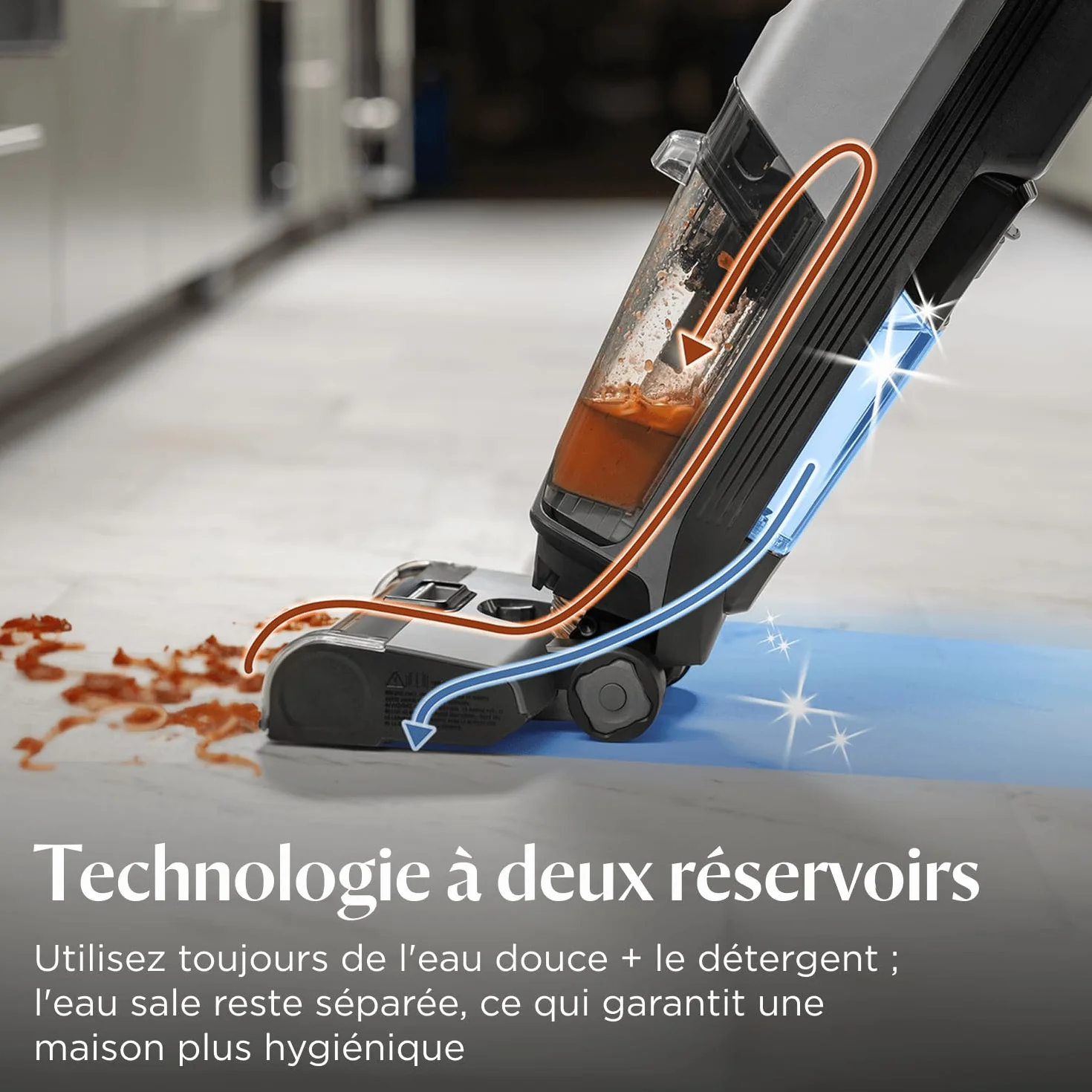 Bissell CrossWave OmniForce Aspirateur Balai Laveur sans Fil 240m² 3912N