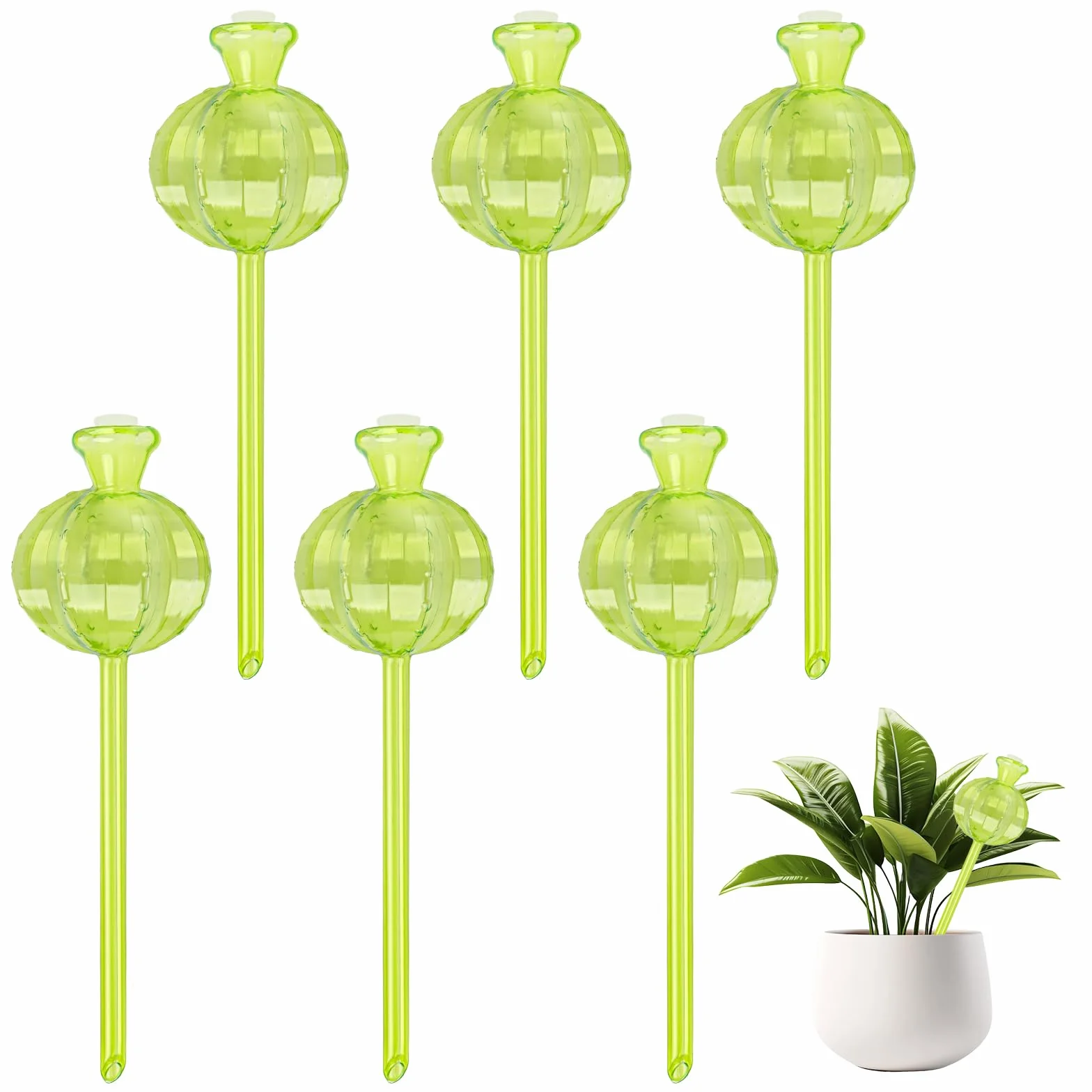 Lot de 6 boules d'irrigation automatique pour plantes d'intérieur - 150 ml - Arrosage des plantes d'intérieur - Auto-arrosage - Idéal pour les vacances, le quotidien