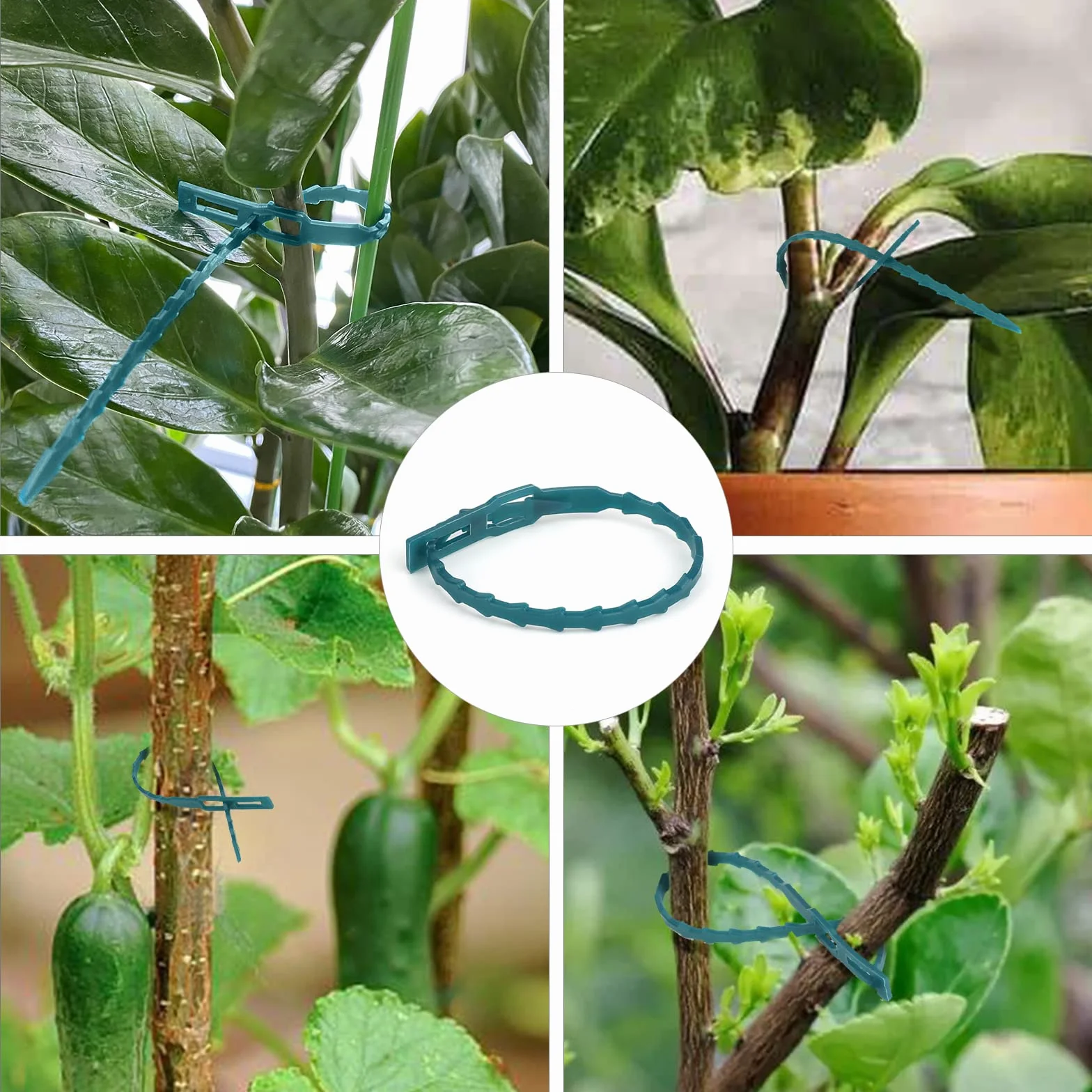 KINGLAKE 200 pièces17 cm Attaches Plantes réglables, Attaches de Tomate Arbre Flexibles, Liens de Jardinage pour Ligatures, Attache Tuteur Jardin en Plastique pour Le Soutien des Plantes