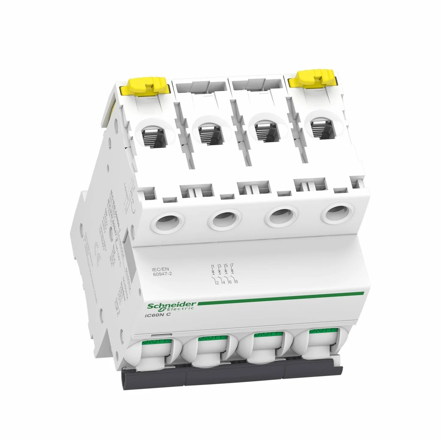 Schneider A9 F74416 IC60 N 4P 16 A C MCB Miniature Disjoncteur Blanc