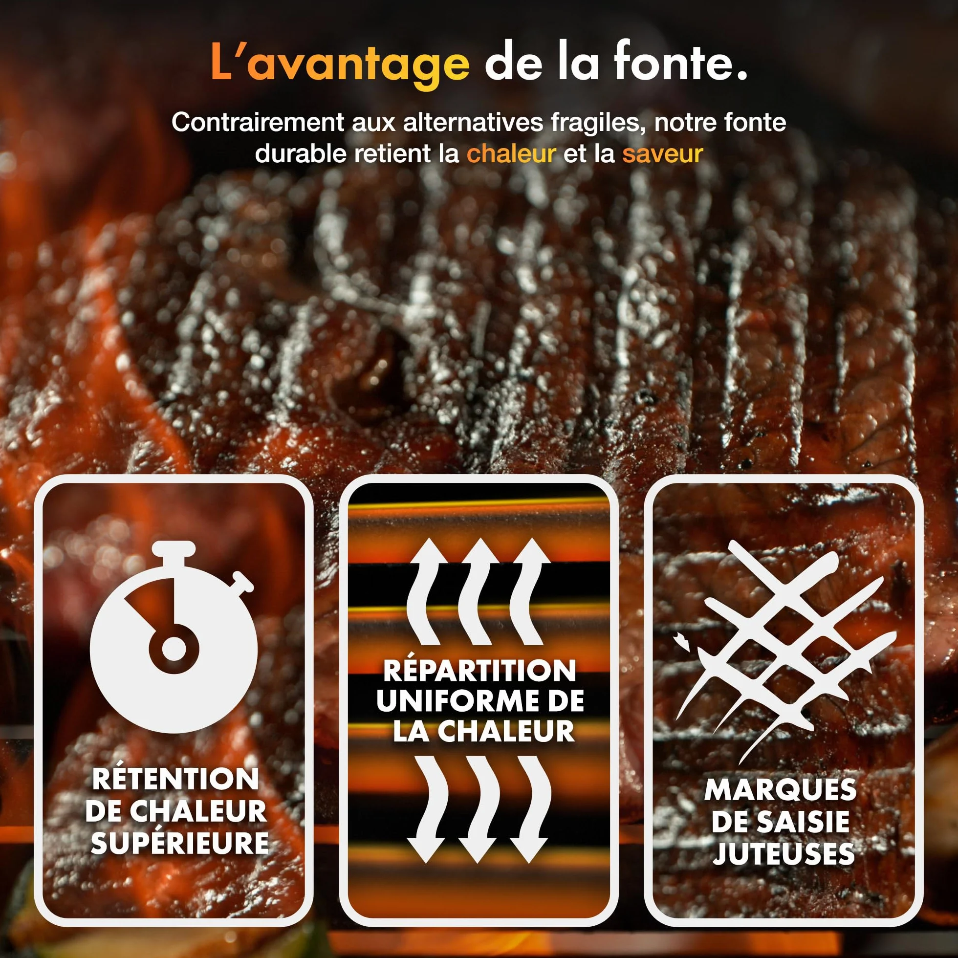 VonHaus Barbecue au Charbon XL avec Grille de Maintien au Chaud et Tablettes Rabattables – Grill et Fumoir 2-en-1
