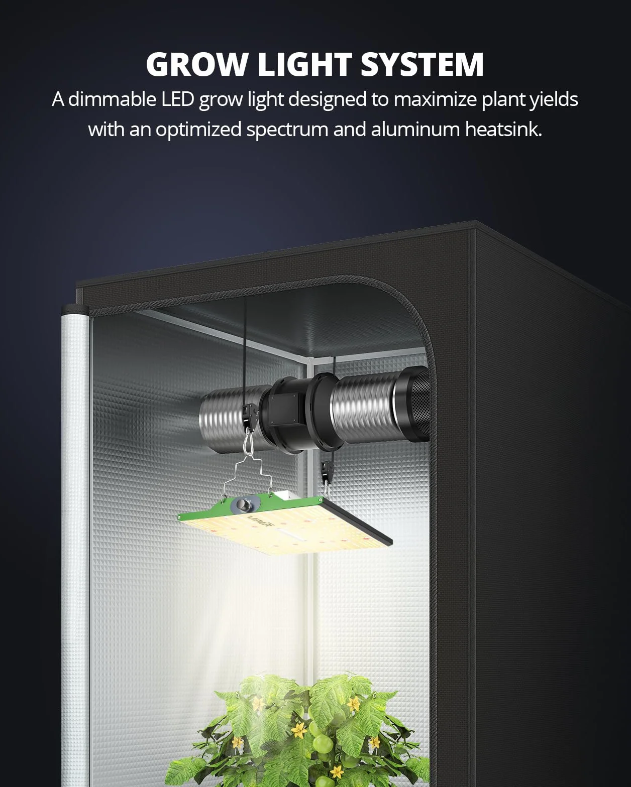 VIPARSPECTRA 2020 Pro Series P1000 LED Grow Light with Adjustable Rope