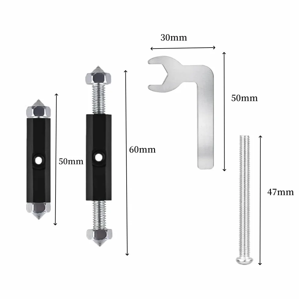 Support Rod Kit de réparation de boîte électrique Type Cassette Métal avec clé angulaire