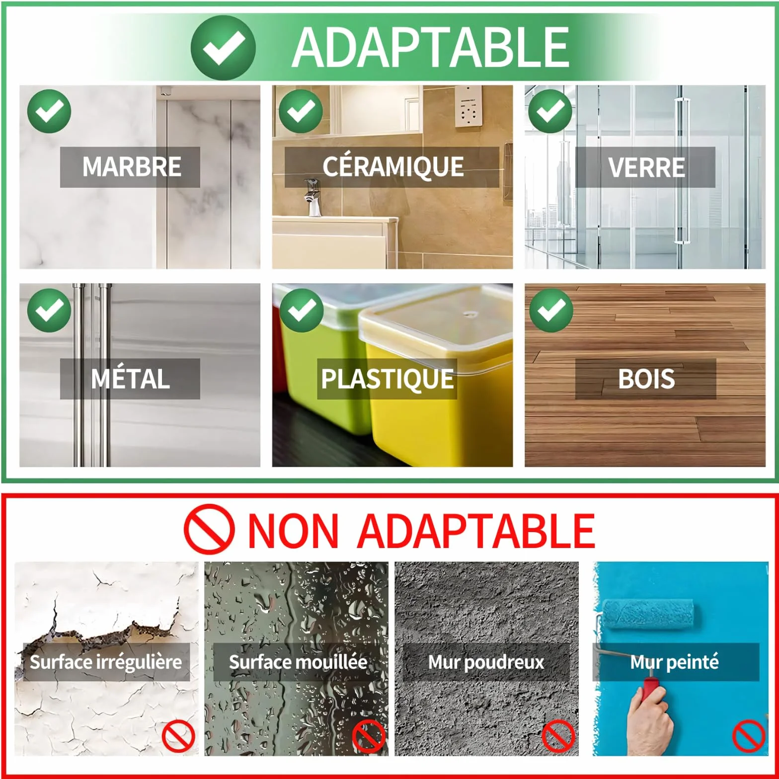 Nano-Ruban Adhésif Double Face Puissant Réutilisable Transparent 3 Mètres