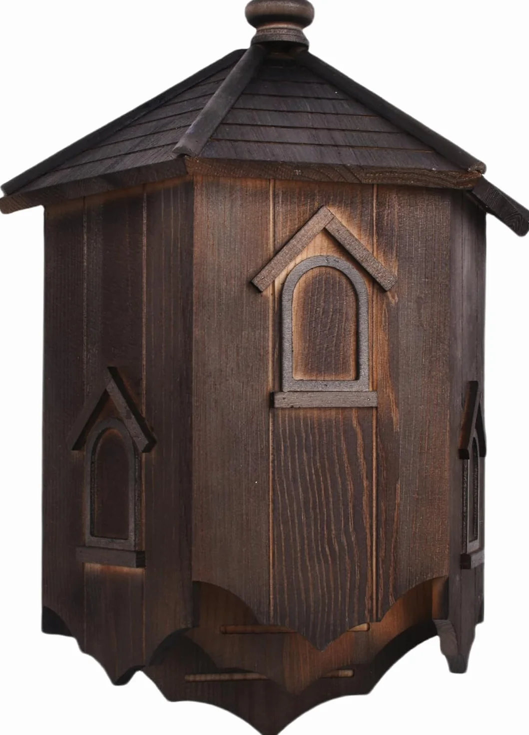 Maison pour chauve-souris naturelle en bois abri extérieur taille L marron noir
