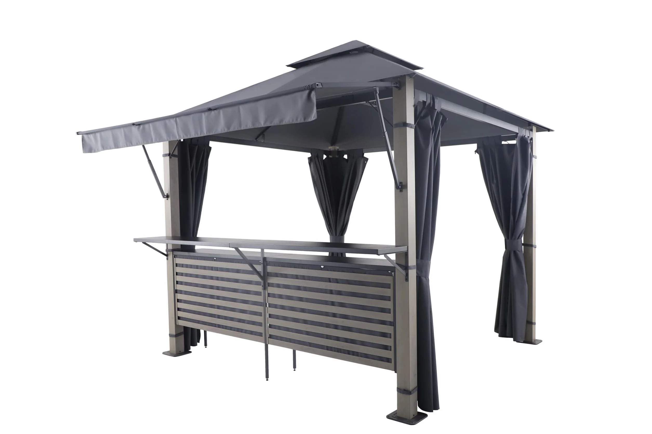 Metro Professional Bar Boheme Mayfield 3x3 m Aluminium Acier Store Gris foncé