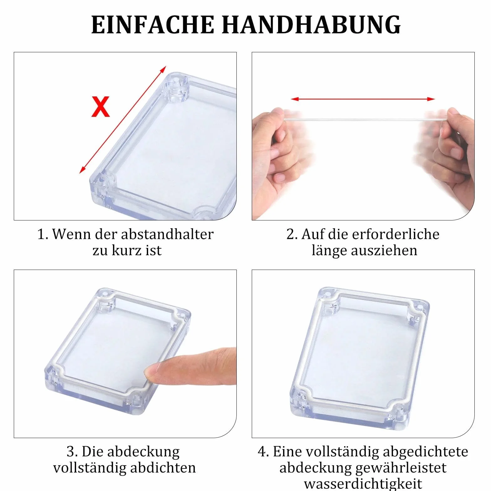 Boite de Derivation Etanche Exterieur IP66 58 x 83 x 33 mm, 5 Pcs