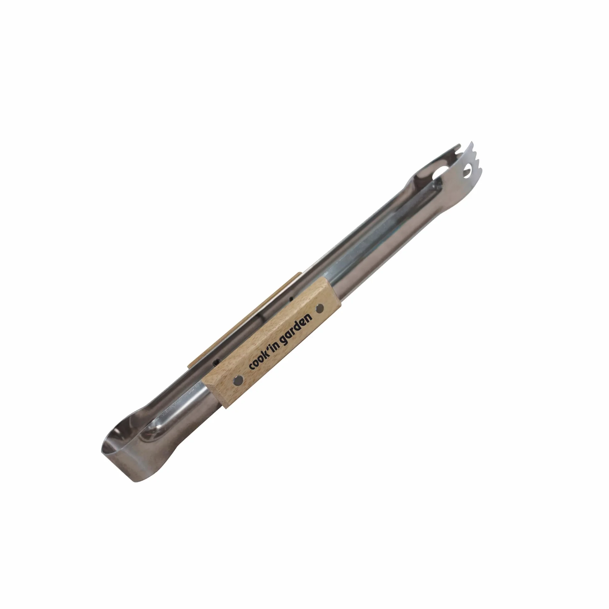 Cook’in Garden - Pince Essentiel FSC® 100%, Résistante aux Flammes et Hautes Températures, Manche Soft Touch Ergonomique, Ustensile Pratique pour Barbecue et Plancha, Cuisine Extérieure