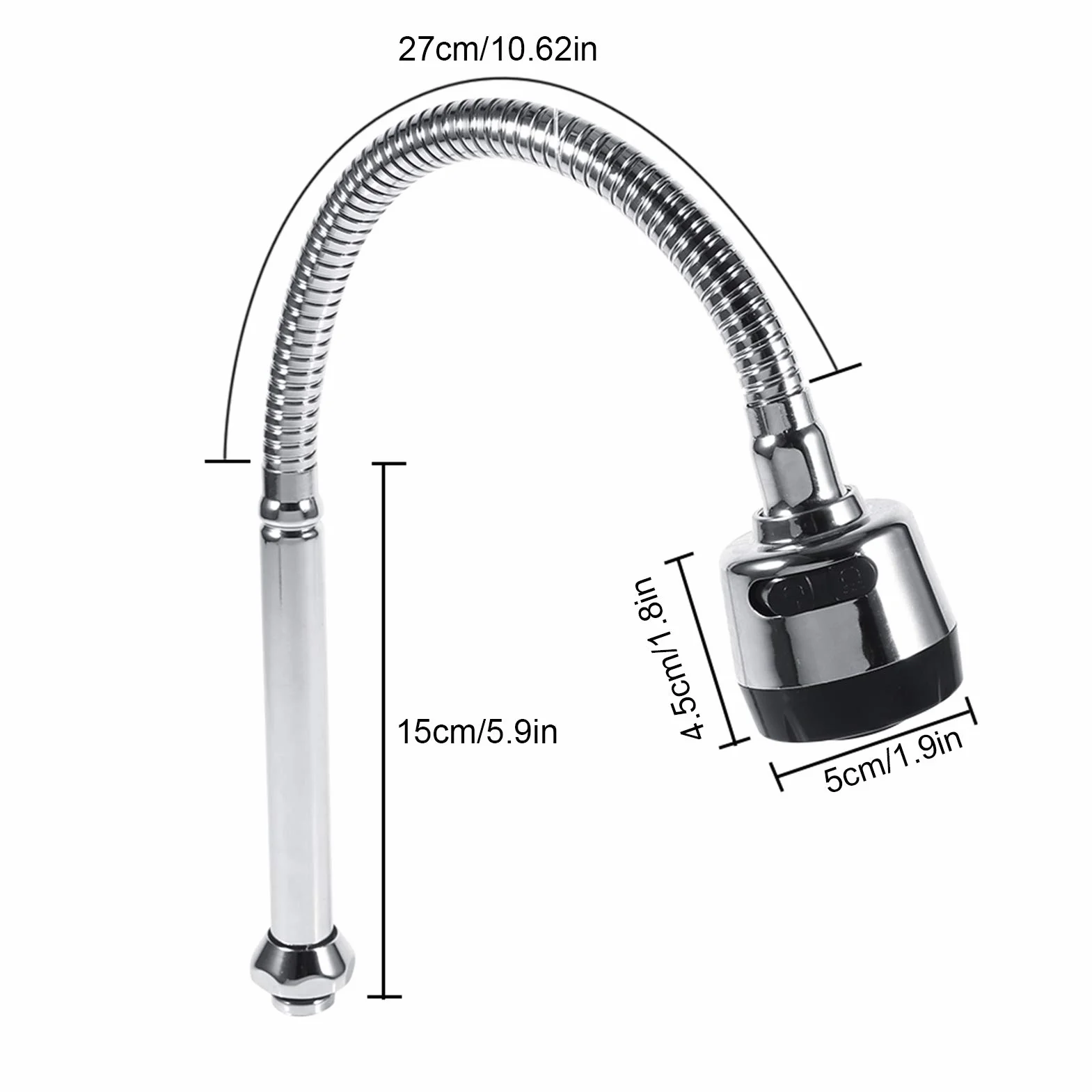 Robinet pulvérisateur pivotant 360° en acier inoxydable 304 pour évier de cuisine