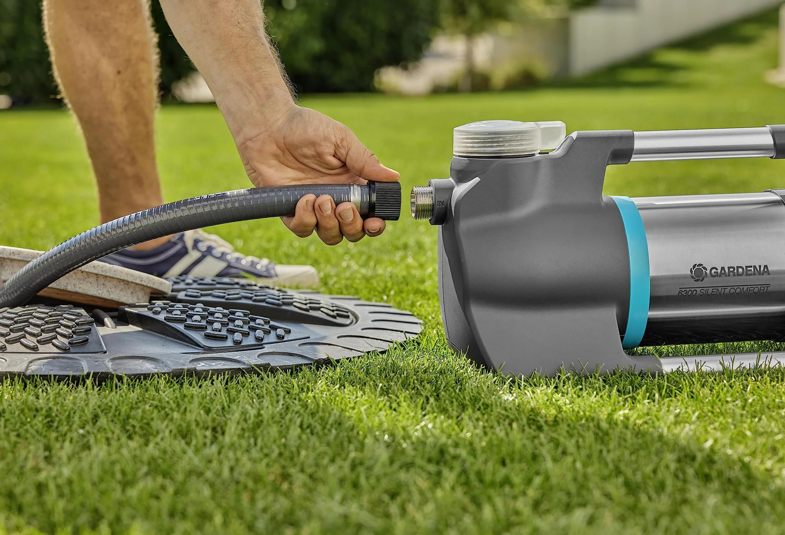 Gardena pompe de jardin 6300 SilentComfort pompe d'arrosage 6300 l/h acier inox anti-marche à sec étanche