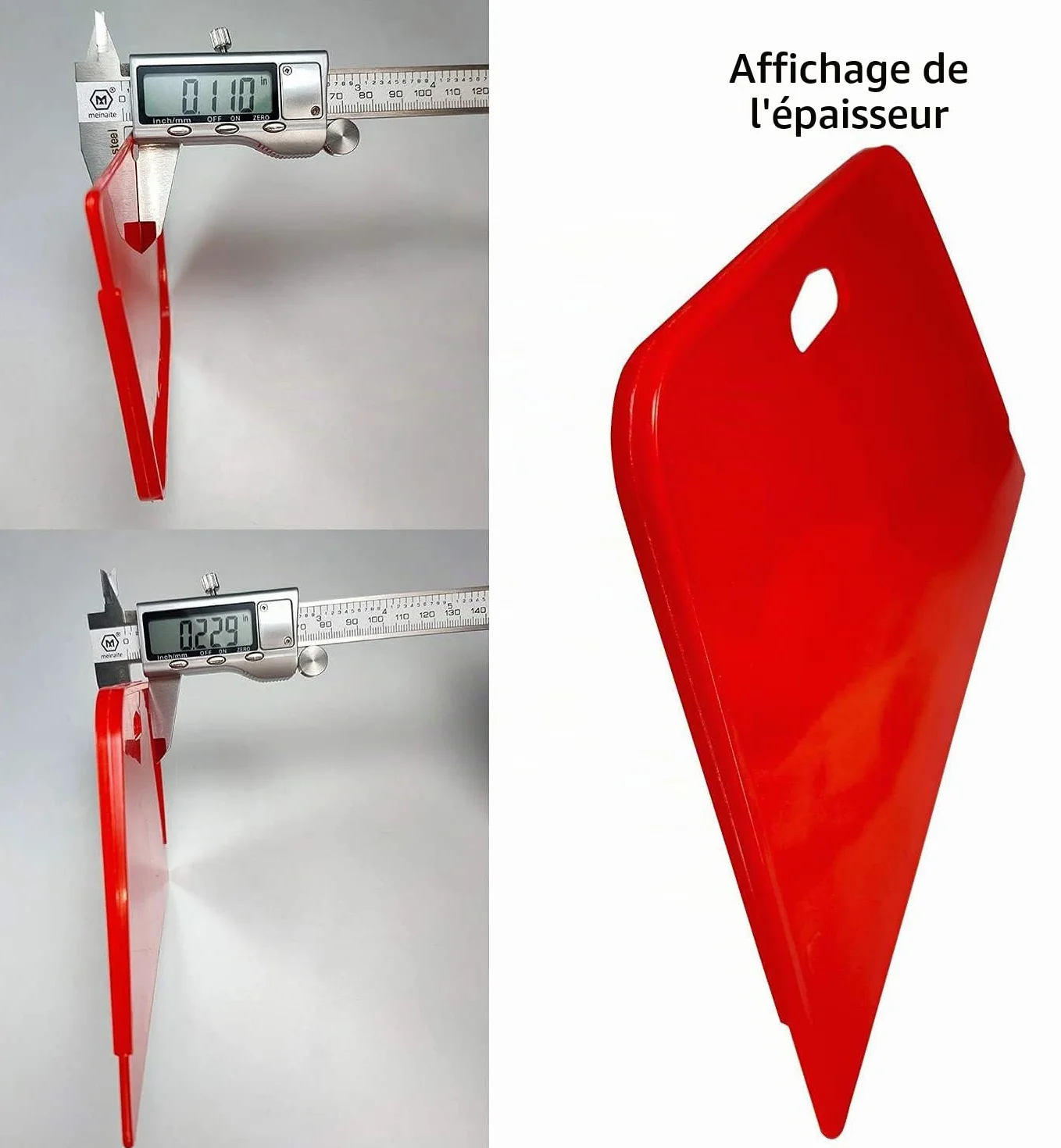 Art3d Kit Covering Outils de Film Papier Peint Fenêtre Voiture Carrelage Vinyle Raclette Pose Adhésif Squeegee Silicone Couteau Universel Lames 1.5m Mètre Ruban