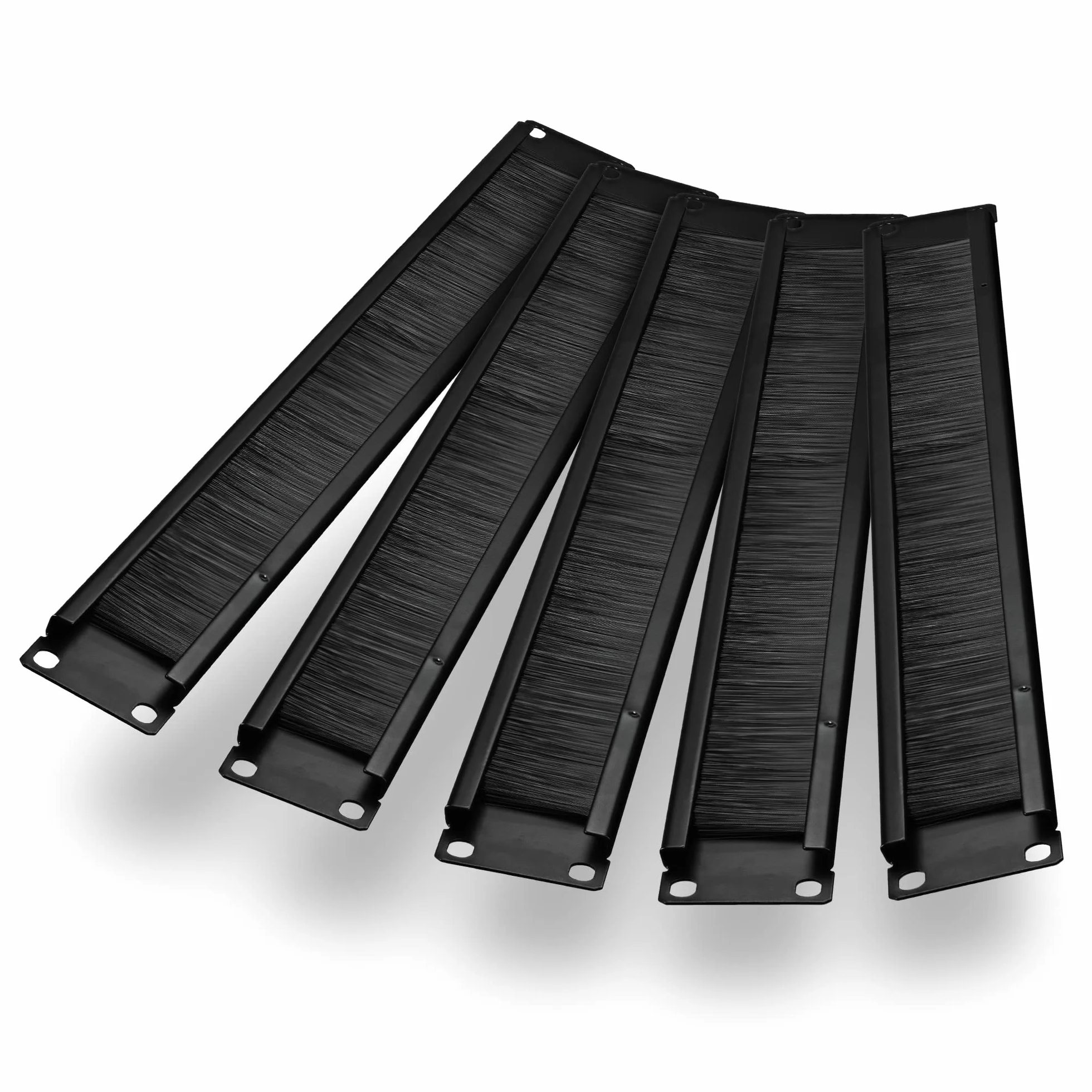 kwmobile 5X Passe-Câble Brosse Anti poussière Horizontal 1U 19" Armoire Rack
