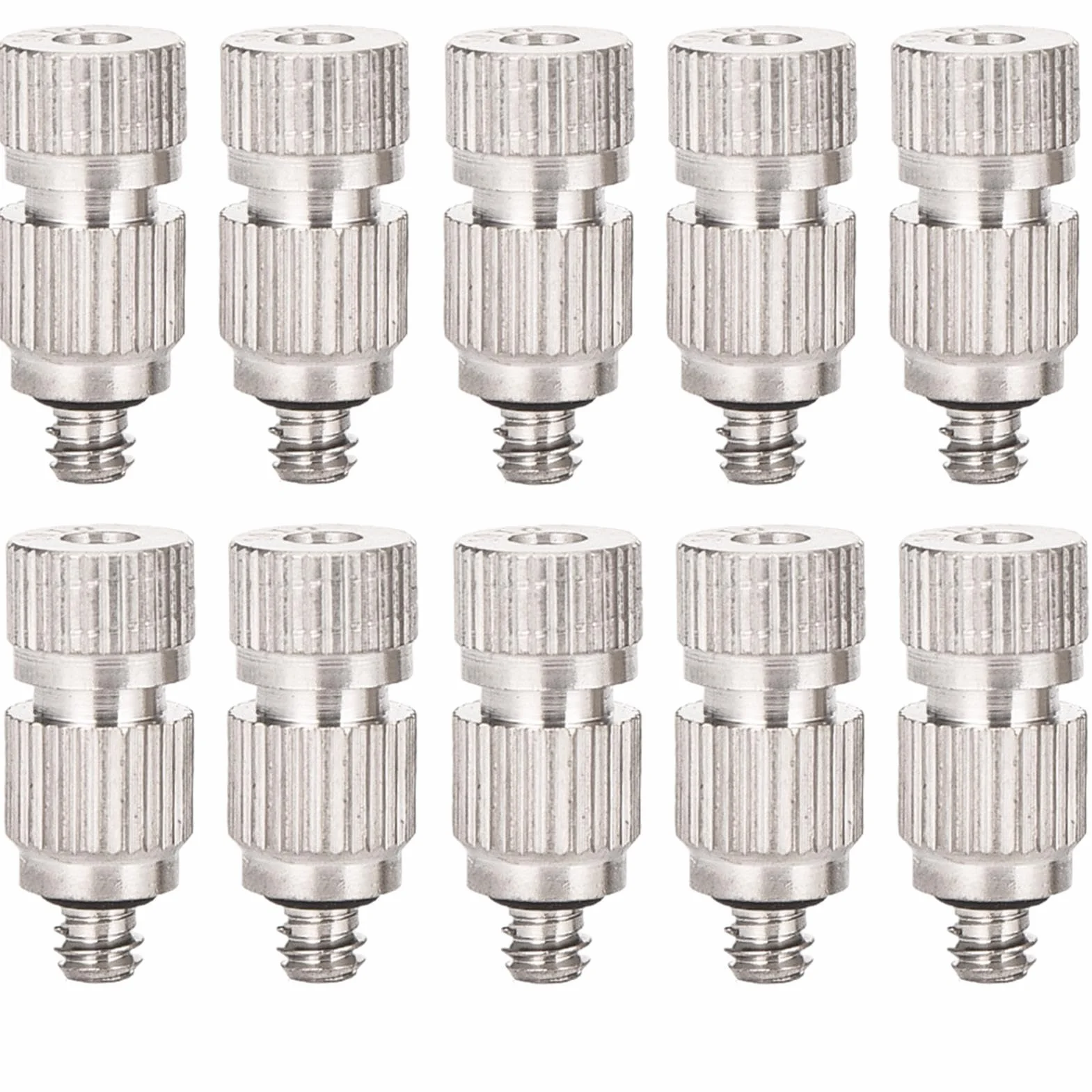 Lot de 10 buses de brumisation pour système de refroidissement extérieur en acier inoxydable à haute pression avec filtre en laiton pour système de brumisation (taille : 0.3mm)