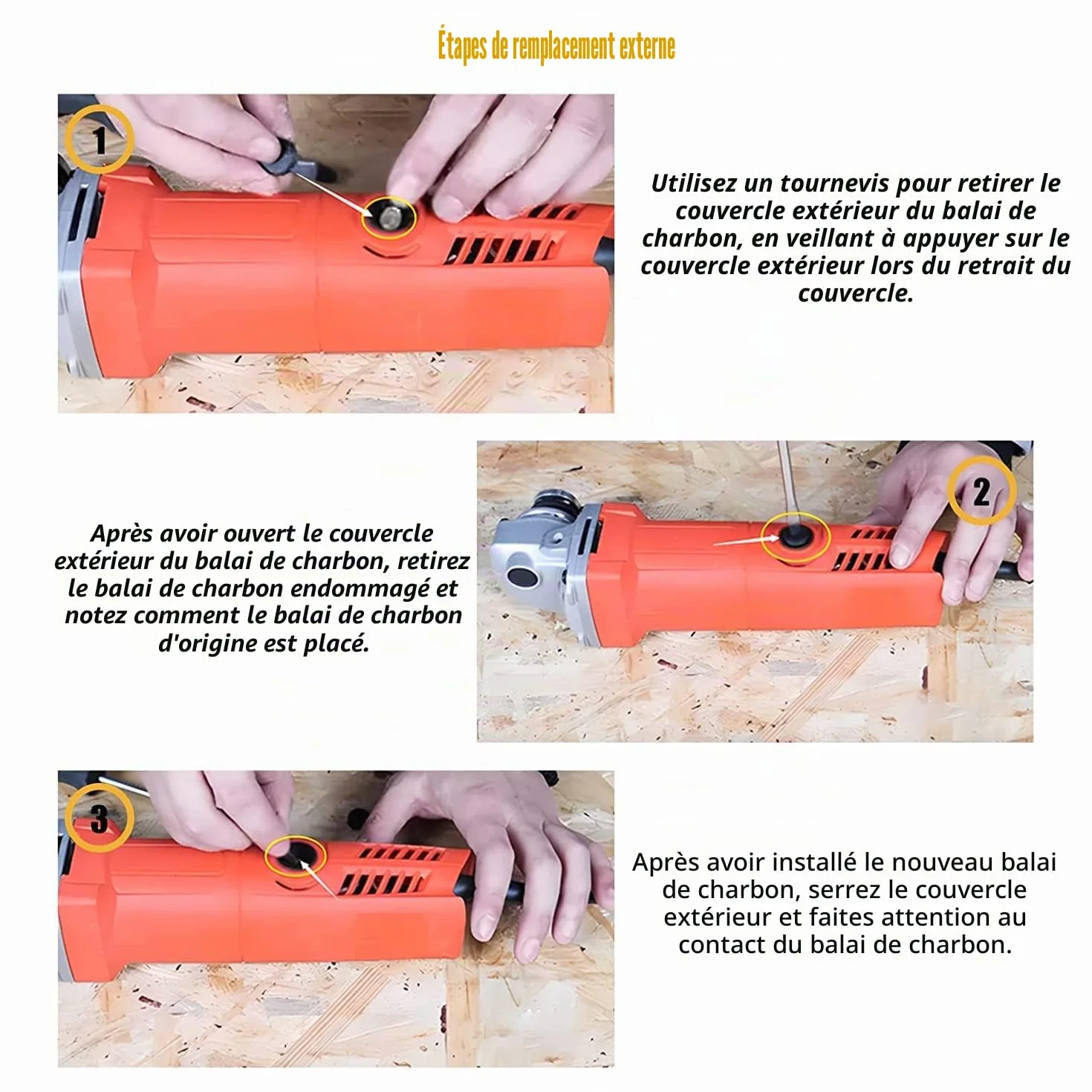 RUNCCI-YUN 80PCS Balai Charbon Moteur Electrique Universel pour Perceuse, Ponceuses, Scies Circulaires