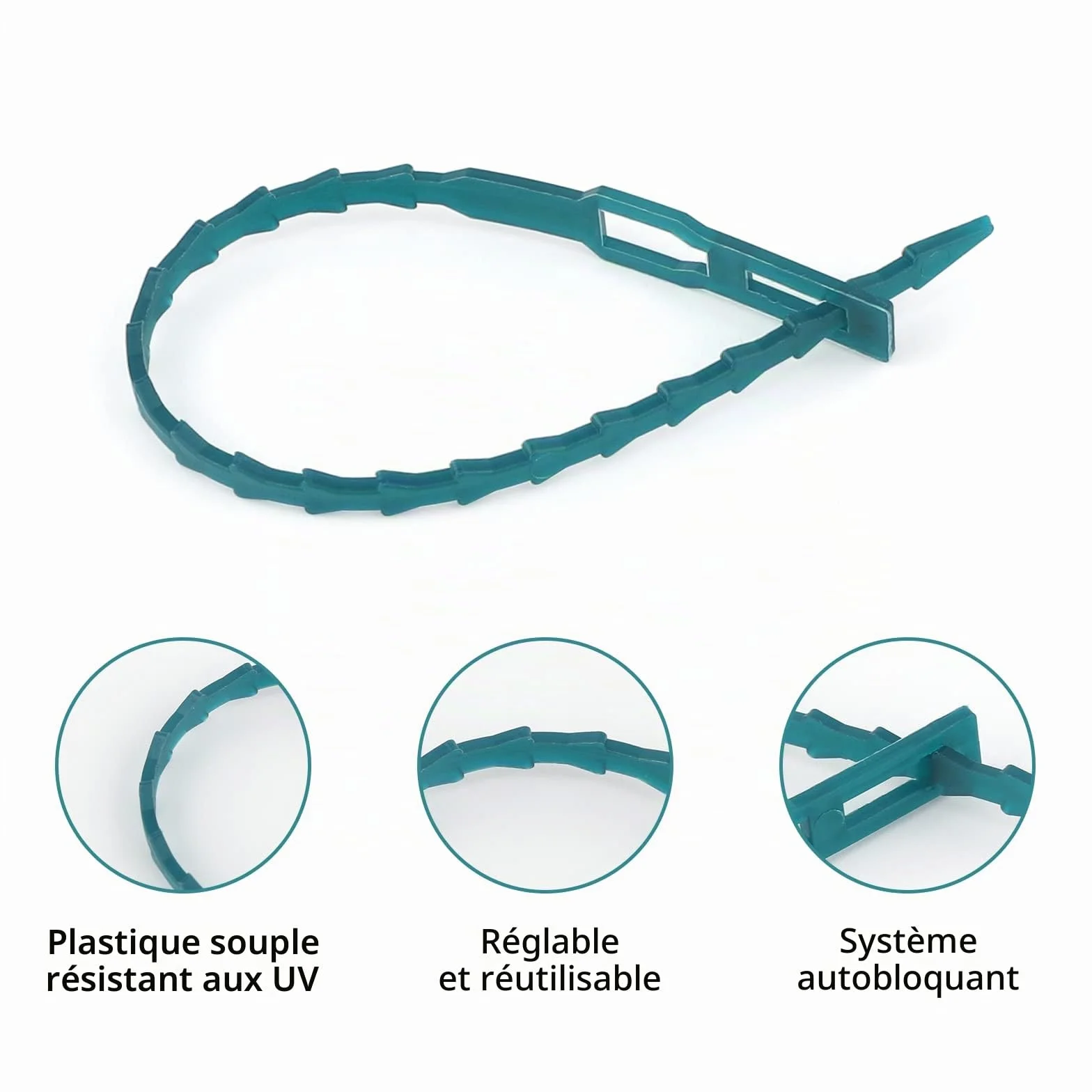 KINGLAKE 200 pièces17 cm Attaches Plantes réglables, Attaches de Tomate Arbre Flexibles, Liens de Jardinage pour Ligatures, Attache Tuteur Jardin en Plastique pour Le Soutien des Plantes