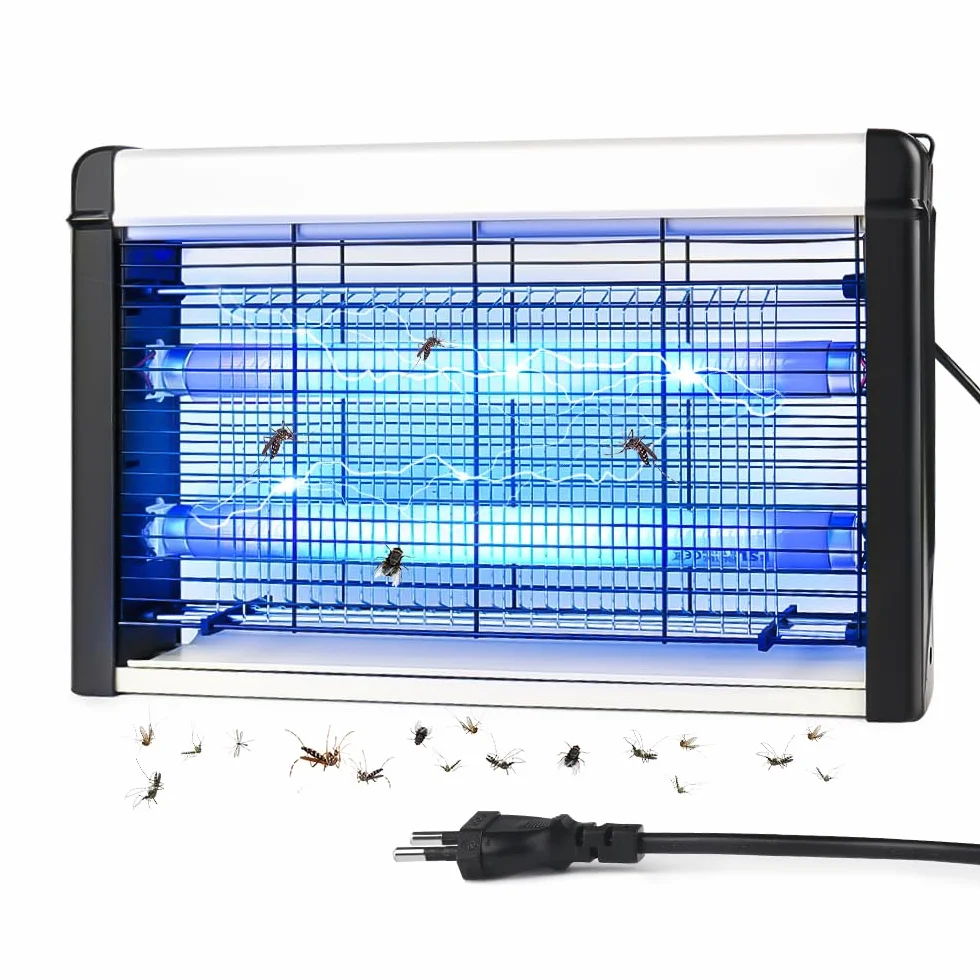 Lampe Anti Moustique 3500V - 20W UV Tue Mouche Electrique, Non Toxique & Lutte Antiparasitaire, Piège à Insectes, moustiques et Mouches, Convient pour Maison, Jardin