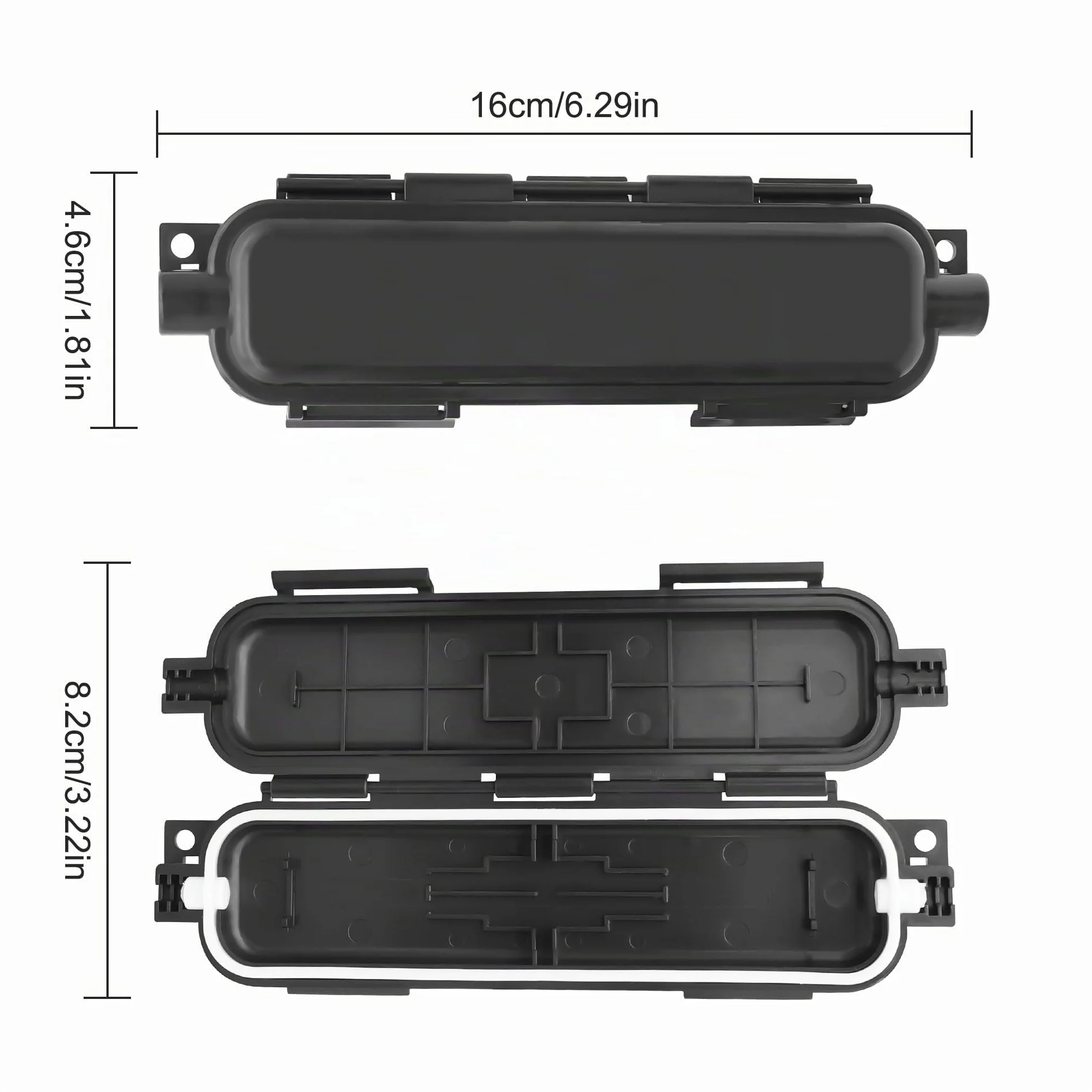 Boîtier de protection étanche fibre optique LC Coupleur adaptateur IP67 extérieur Noir Lot de 4