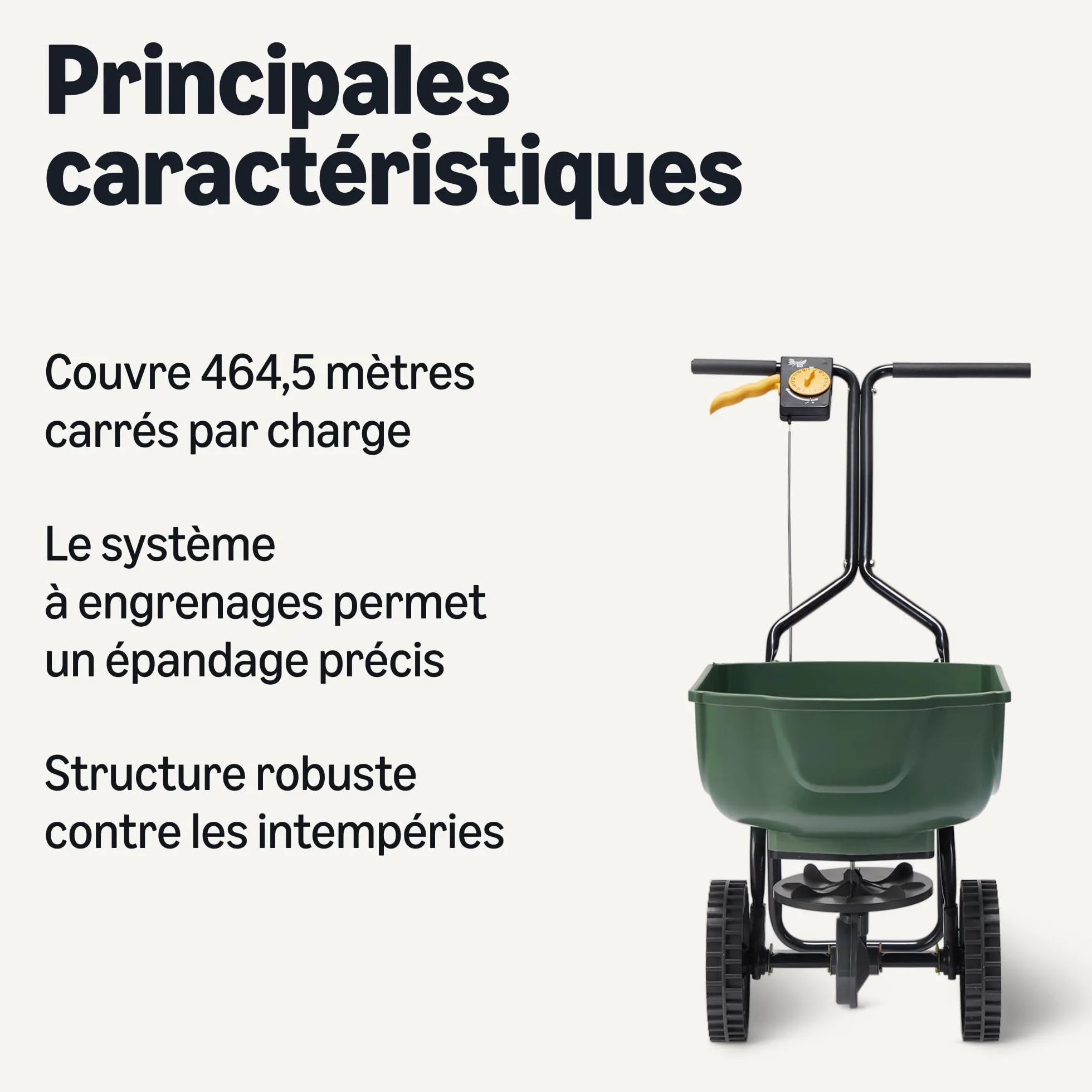 Amazon Basics Épandeur d’Engrais pour Pelouse