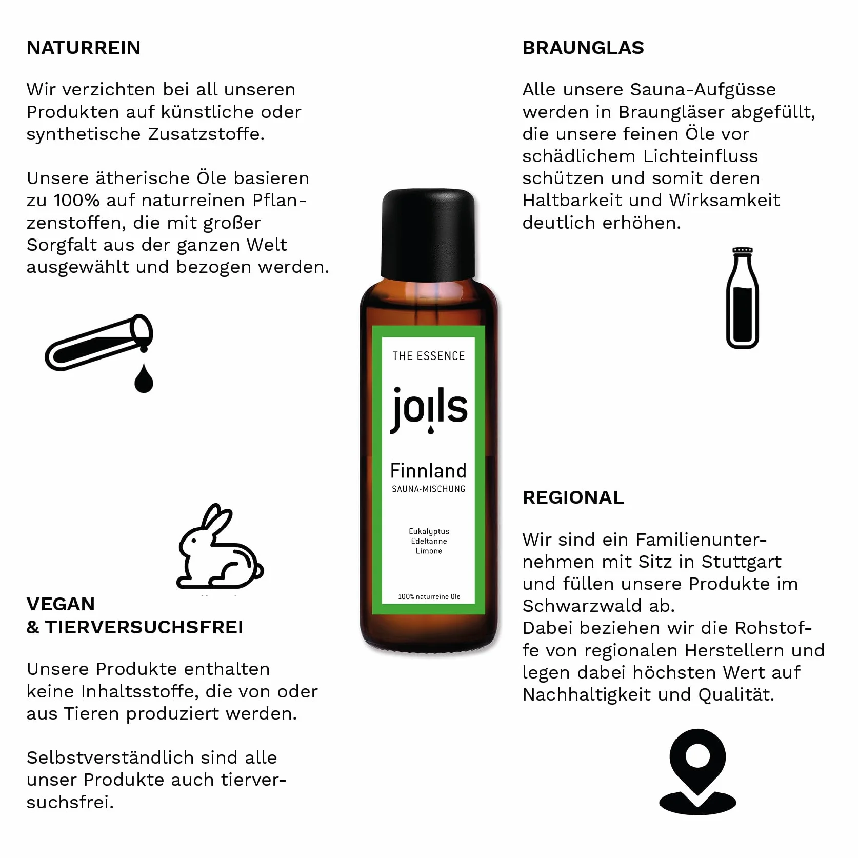 JOILS® Set d'infusions pour sauna 3 x 50 ml huile 100% pure BIO coffret cadeau