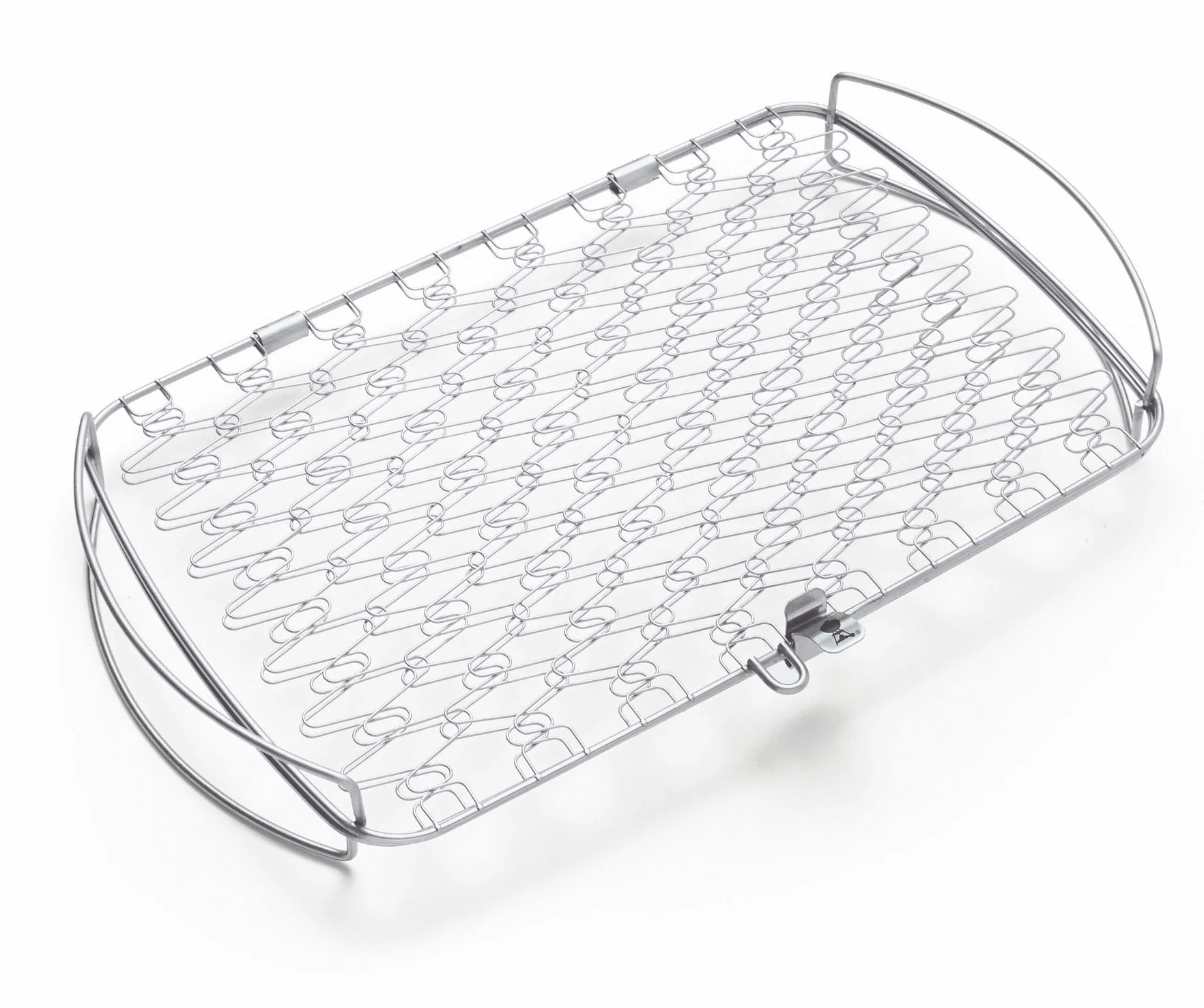 Weber Support poisson légumes panier grand 46x28cm acier inoxydable barbecue compatible lave-vaisselle argent