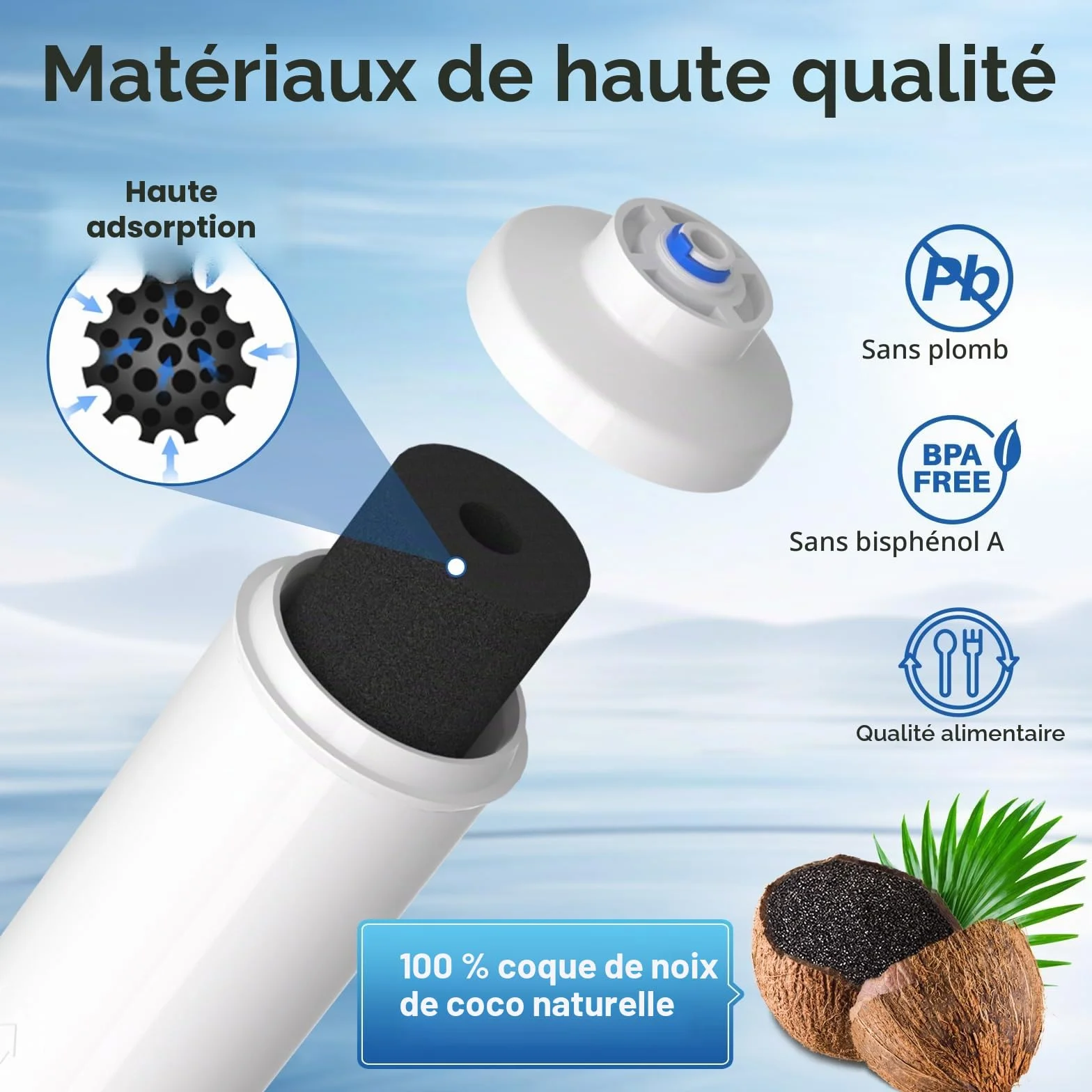 ICEPURE Filtre à eau pour réfrigérateur compatible Samsung DA29-10105J, DA99-02131B, 2 pièces