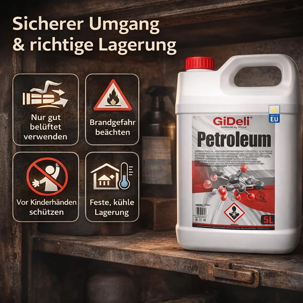 GiDeli 4 x 5 l Huile de lampe combustible de grande pureté pour lampes à pétrole