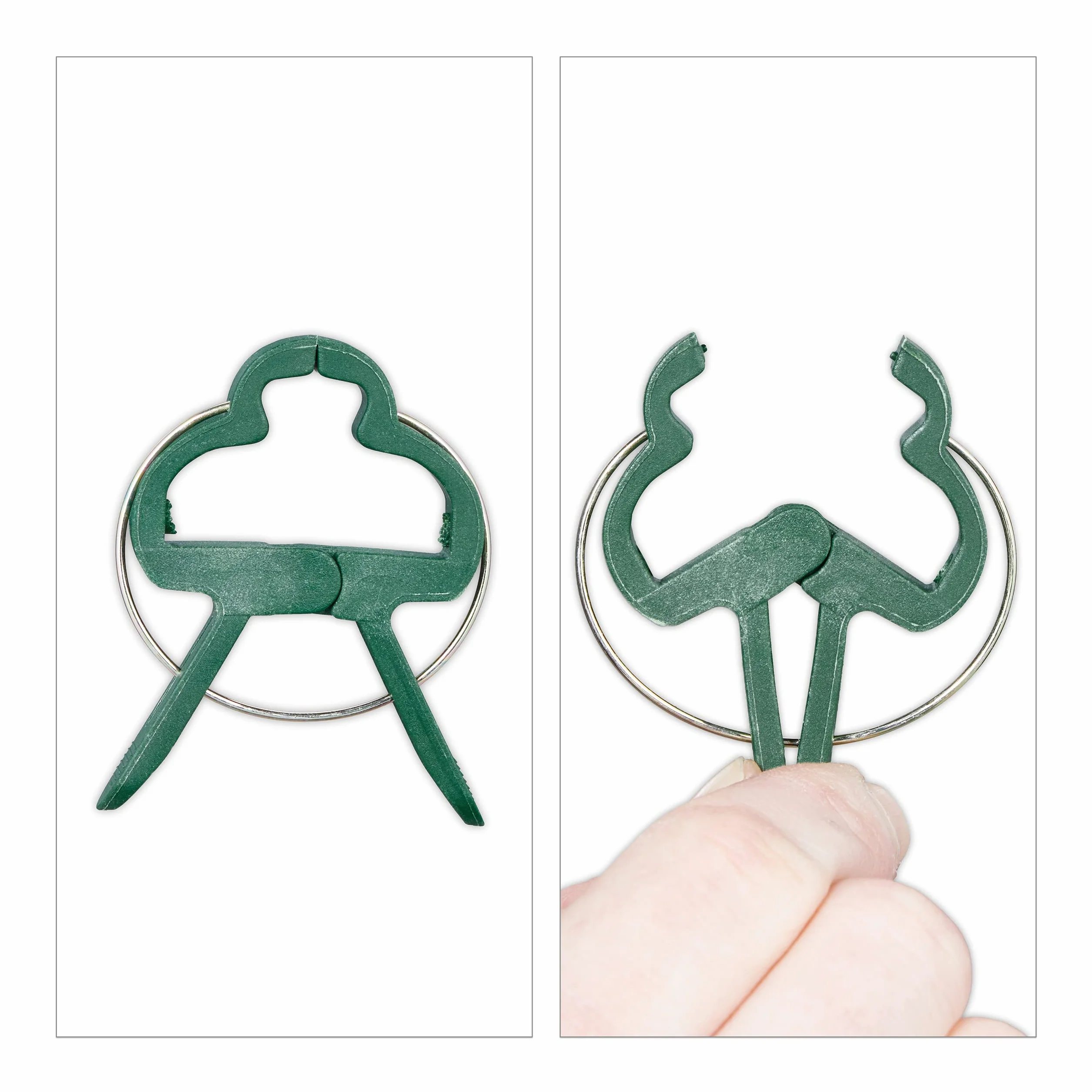 Relaxdays Pinces pour Plantes Lot de 120 Clips 4,5 x 6 cm Attaches Jardin Vert