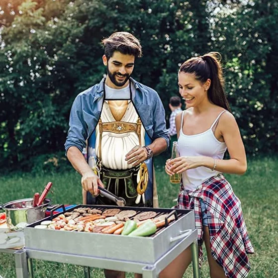 Tablier de Cuisine,Tablier Créatif BBQ Cuisine pour La Maison, Le Restaurant, Le Jardin, Le Barbecue, Homme ou Petit-ami/Petite-ami Party