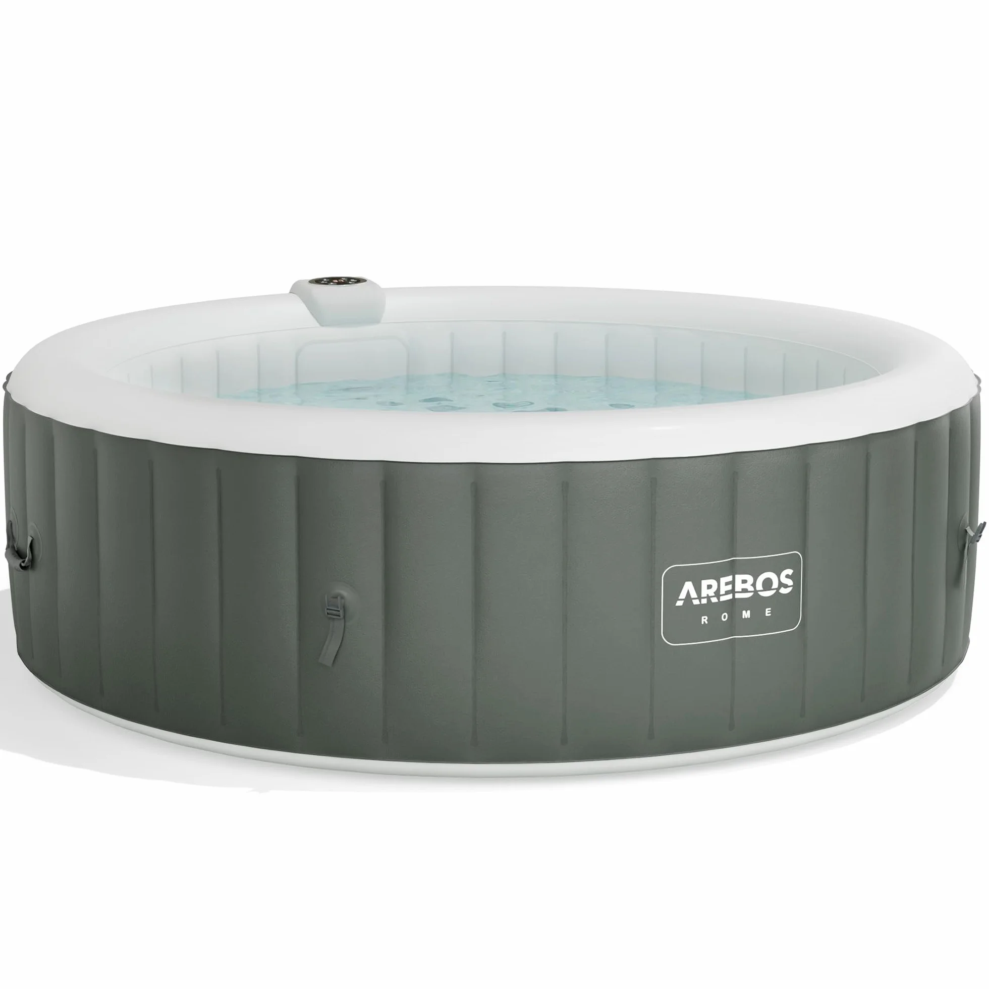 Arebos Spa Gonflable 6 Personnes ⌀ 208 cm Rond 130 Jets Massage 1000 litres Chauffage