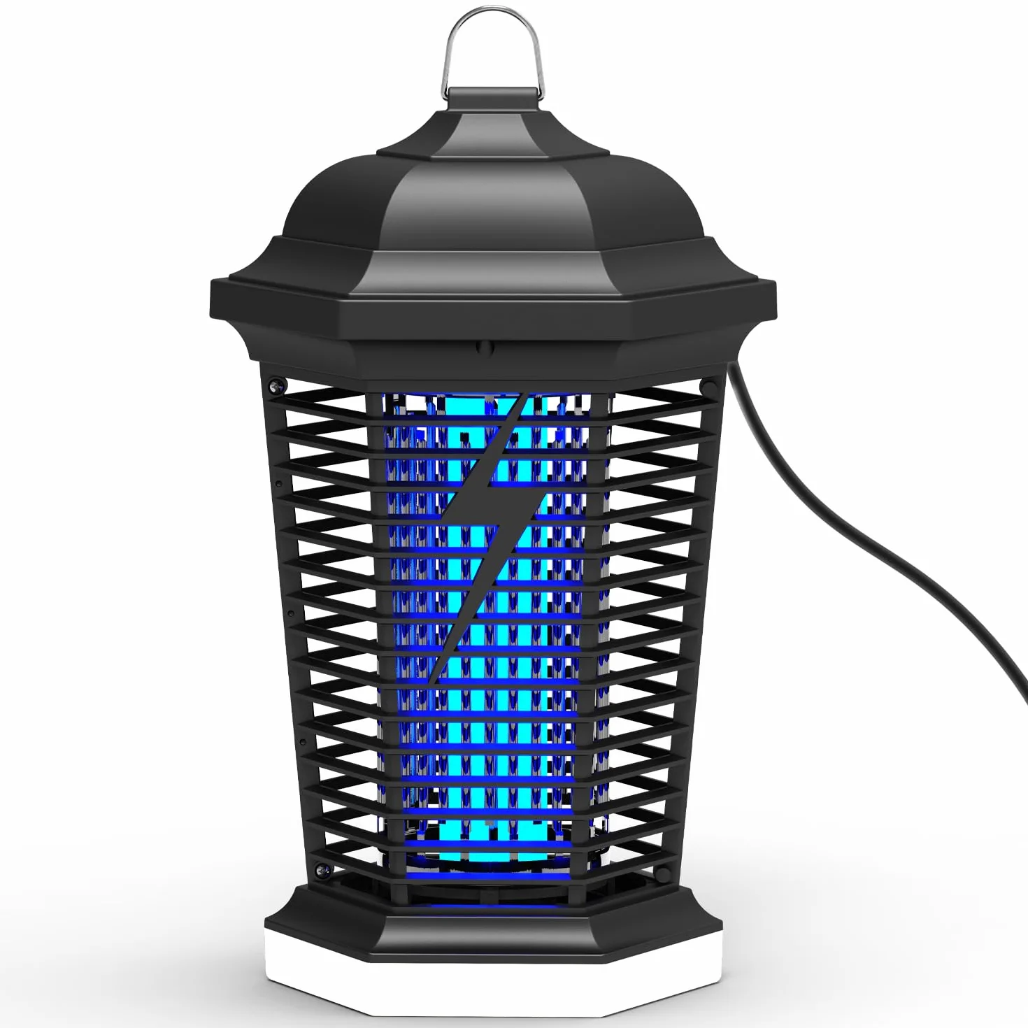 Lampe Anti Moustique avec éclairage LED, 4000V 18W UV Tueur d'Insectes Électrique Anti Insectes Répulsif Efficace Portée 80-100m², Étanche IPX4, pour Intérieur et Extérieur