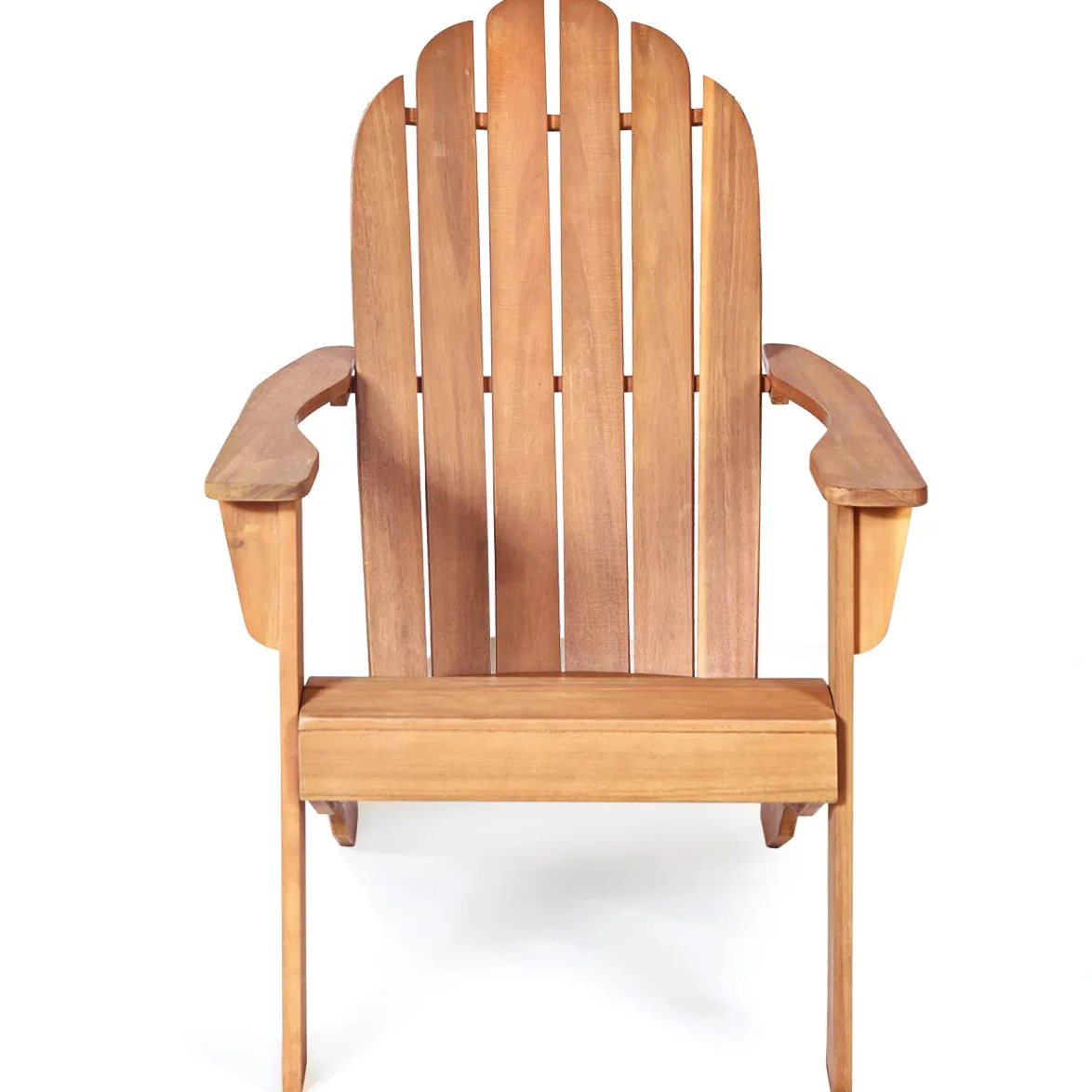 COSTWAY Chaise de Jardin Extérieur Adirondack en Bois Résistant aux Intempéries avec Dossier Incurvé Charge Max. 170KG pour Jardin/Patio/Pelouse et Terrasse