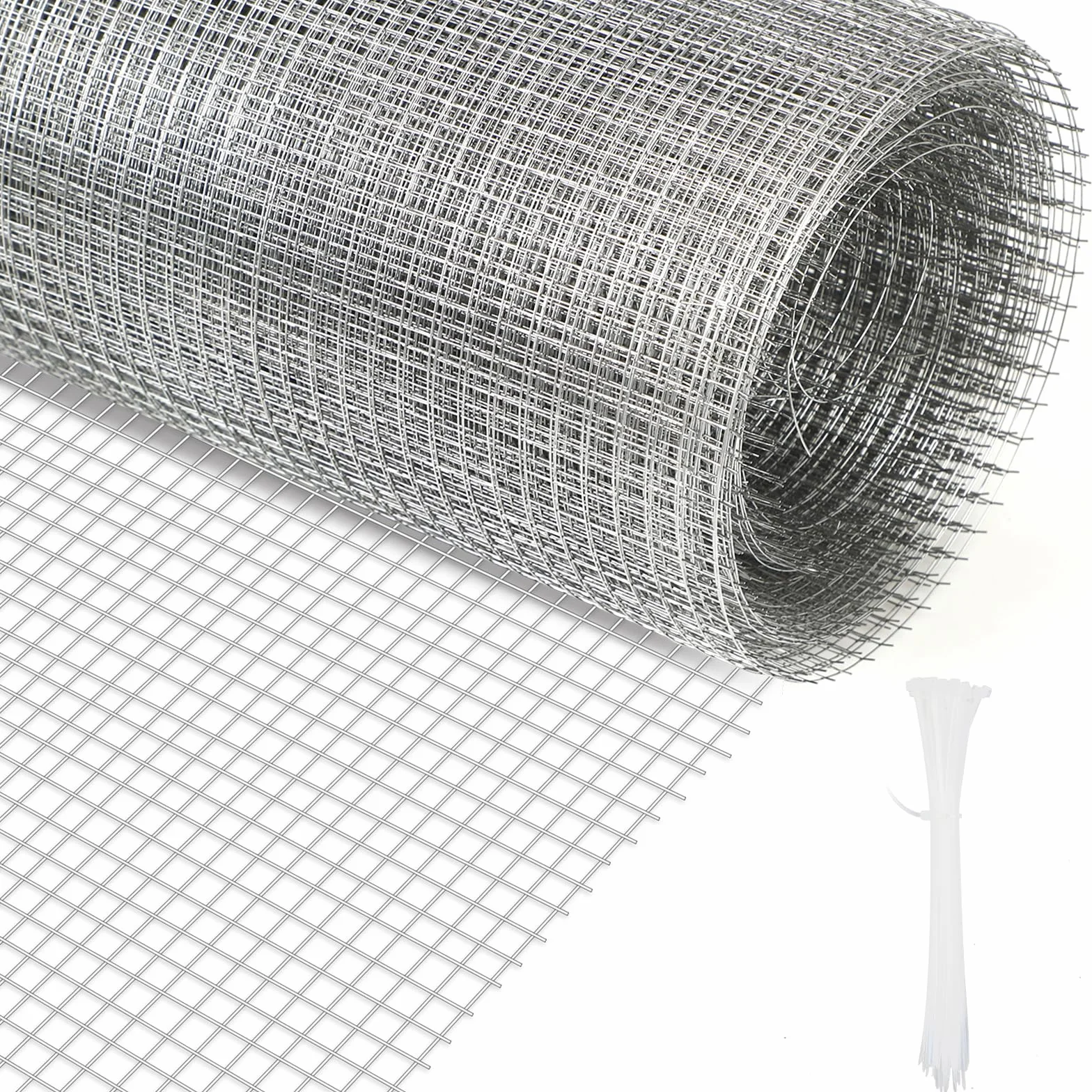 Grillage anti-taupe 40 cm x 7 m, fil de fer galvanisé, treillis métallique à mailles fines de 6 mm x 6 mm, grillage pour plate-bande surélevée et petits animaux, grillage anti-souris, grillage pour