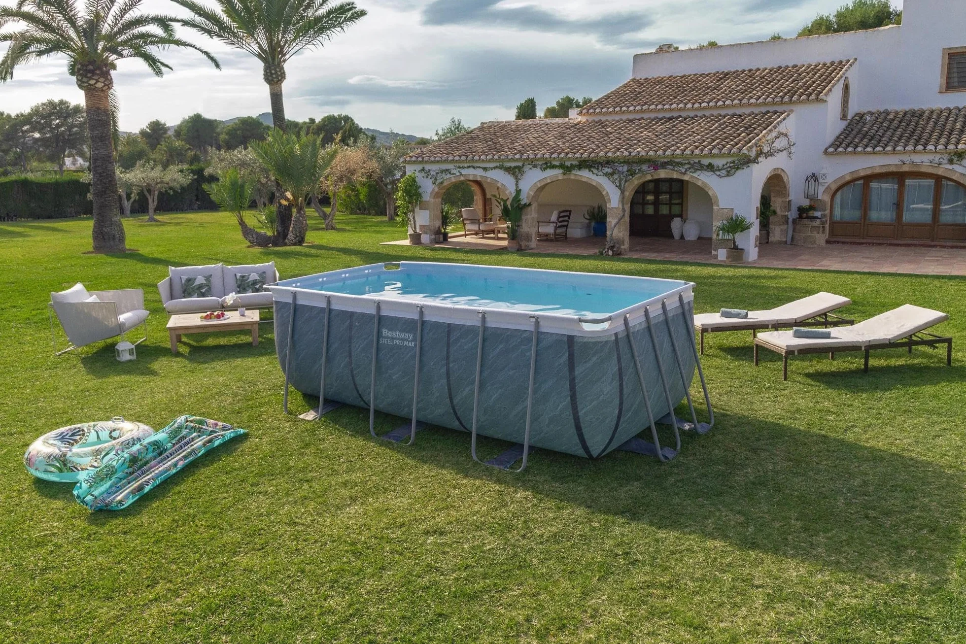Bestway Steel Pro Max Kit Piscine Hors Sol 412x201x122 cm Gris