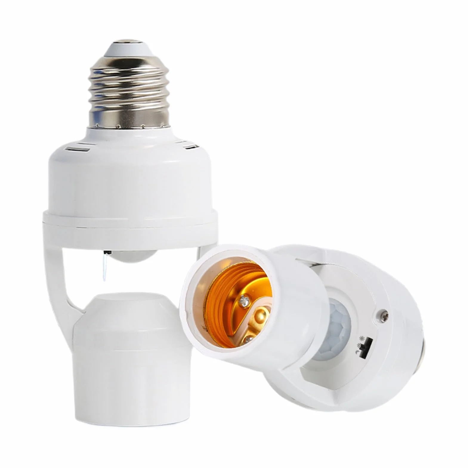 Motion Sensor Light Socket E27 Infrared Radar Adapter Smart Lamp Bulb Holder for Home Porch Garage