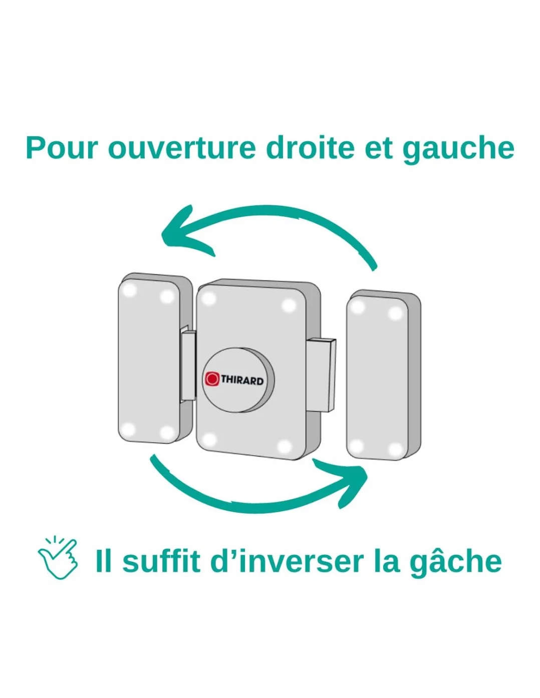 THIRARD Verrou à Bouton Corvette pour Porte d'Entrée Cylindre Laiton 60 mm Ø 23 mm Acier 3 Clés Crantées Époxy Bronze