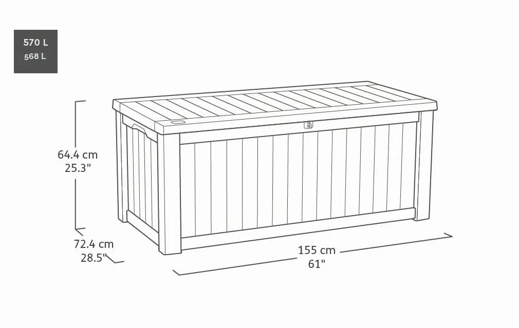 Keter - Coffre de rangement Westwood 570L