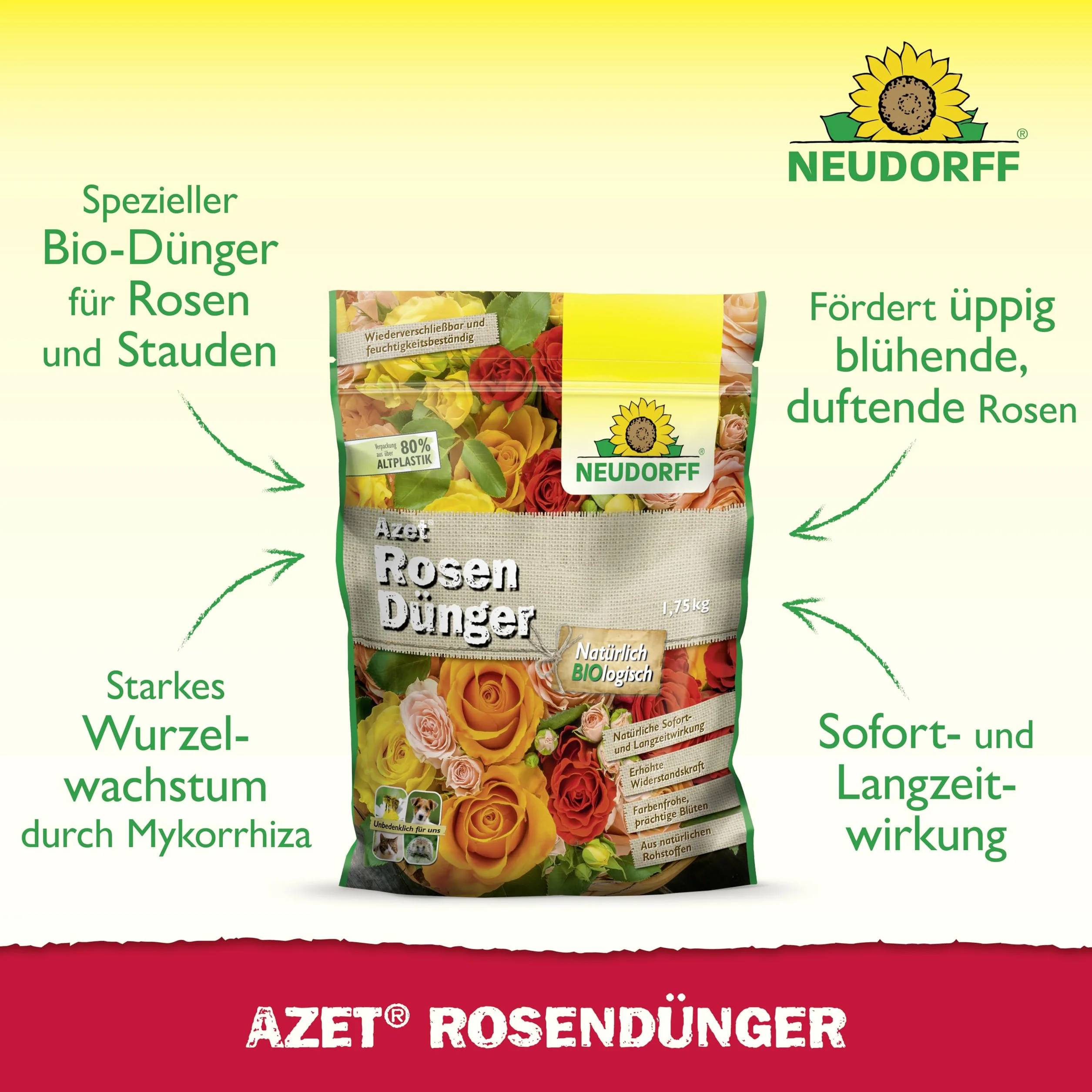 Neudorff Engrais pour rosiers 1,75kg 1201