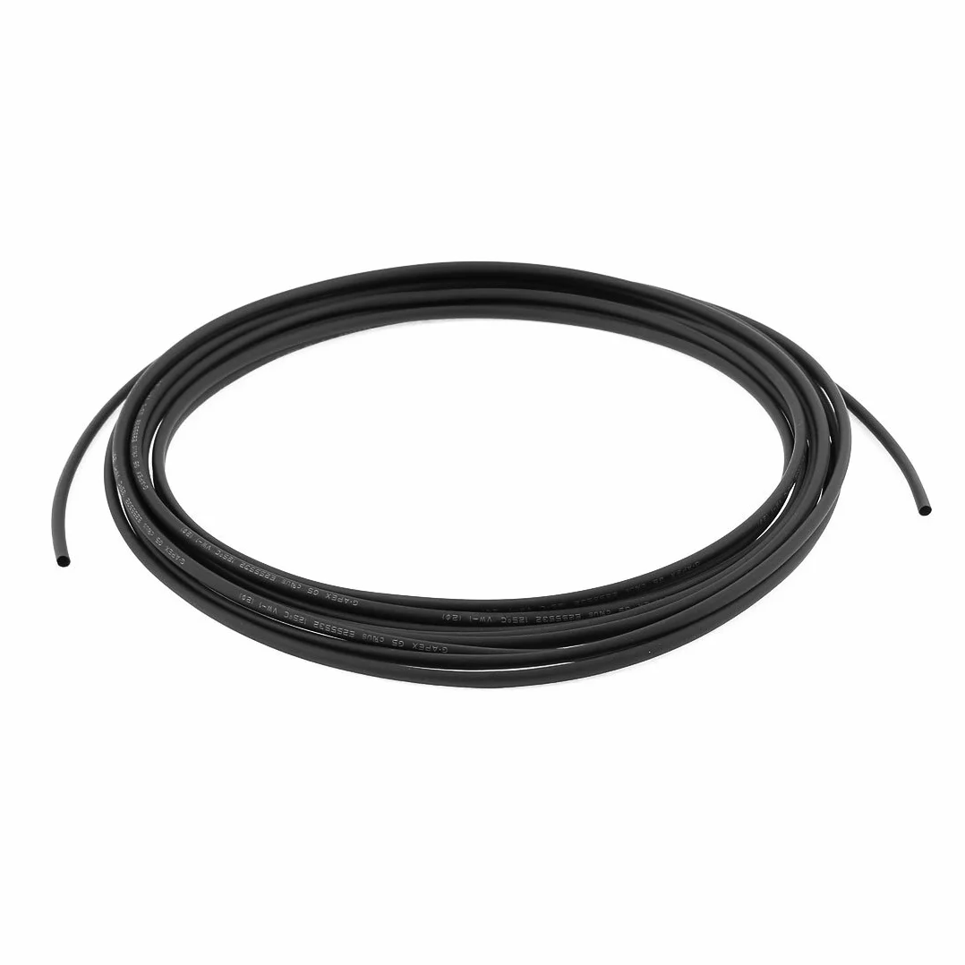 sourcing map Gaine Thermorétractable 2mm 2:1 Rapport Tube 5m Noir
