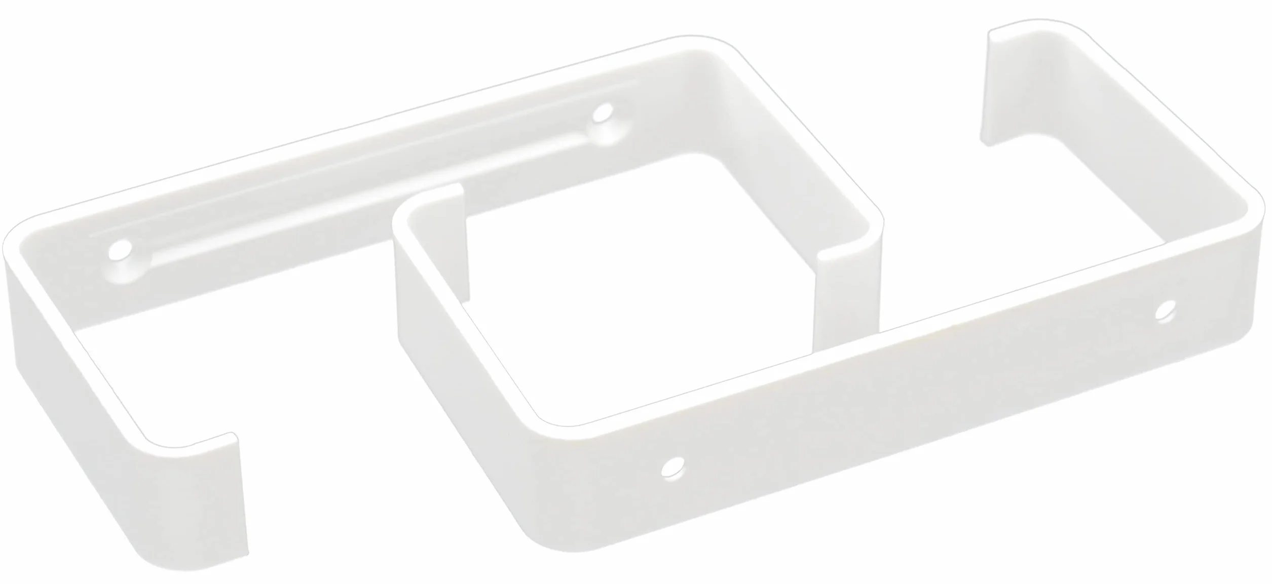 H&C VENT Fixation de support de conduit 55 x 110 mm PVC ventilation canal plat 2 pièces Élément HVAC rectangulaire