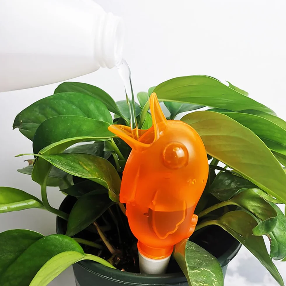 MiOYOOW Lot de 2 Globes d'arrosage pour Plantes, Bulbes d'Arrosage Goutte à Goutte Automatique, Arroseur à Plantes en Forme d'oiseau Dispositif d'arrosage Automatique pour Plantes d'Interieur Fleurs