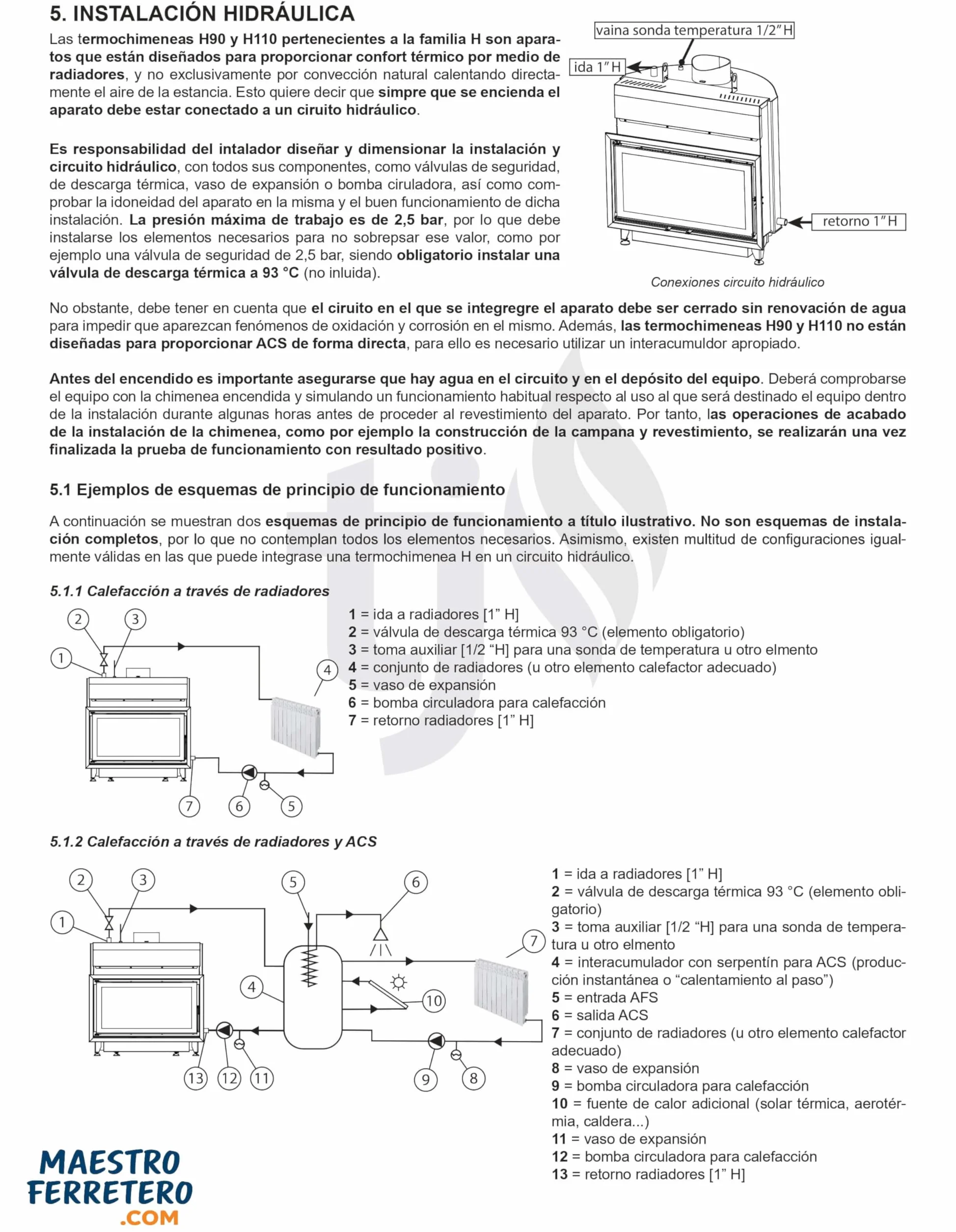 Chaudière à bois H110 38,5 kW chauffage central 400 m² rendement 83,8% sortie fumée 250 mm