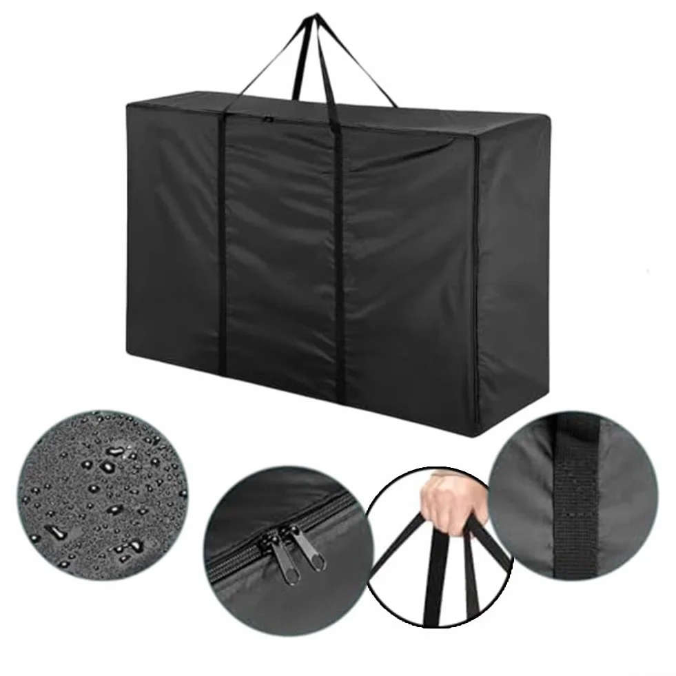 Oxford 420D Lot de 2 sacs de rangement imperméables pour coussins de jardin 180 x 60 x 80 cm