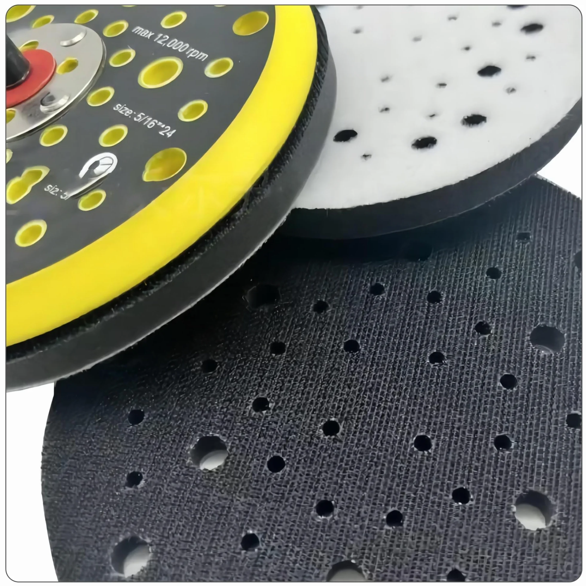 Plateau Ponceuse 52 trous Base de ponçage 150 mm Compatible Mirka CEROS DEROS Filetage 5/16