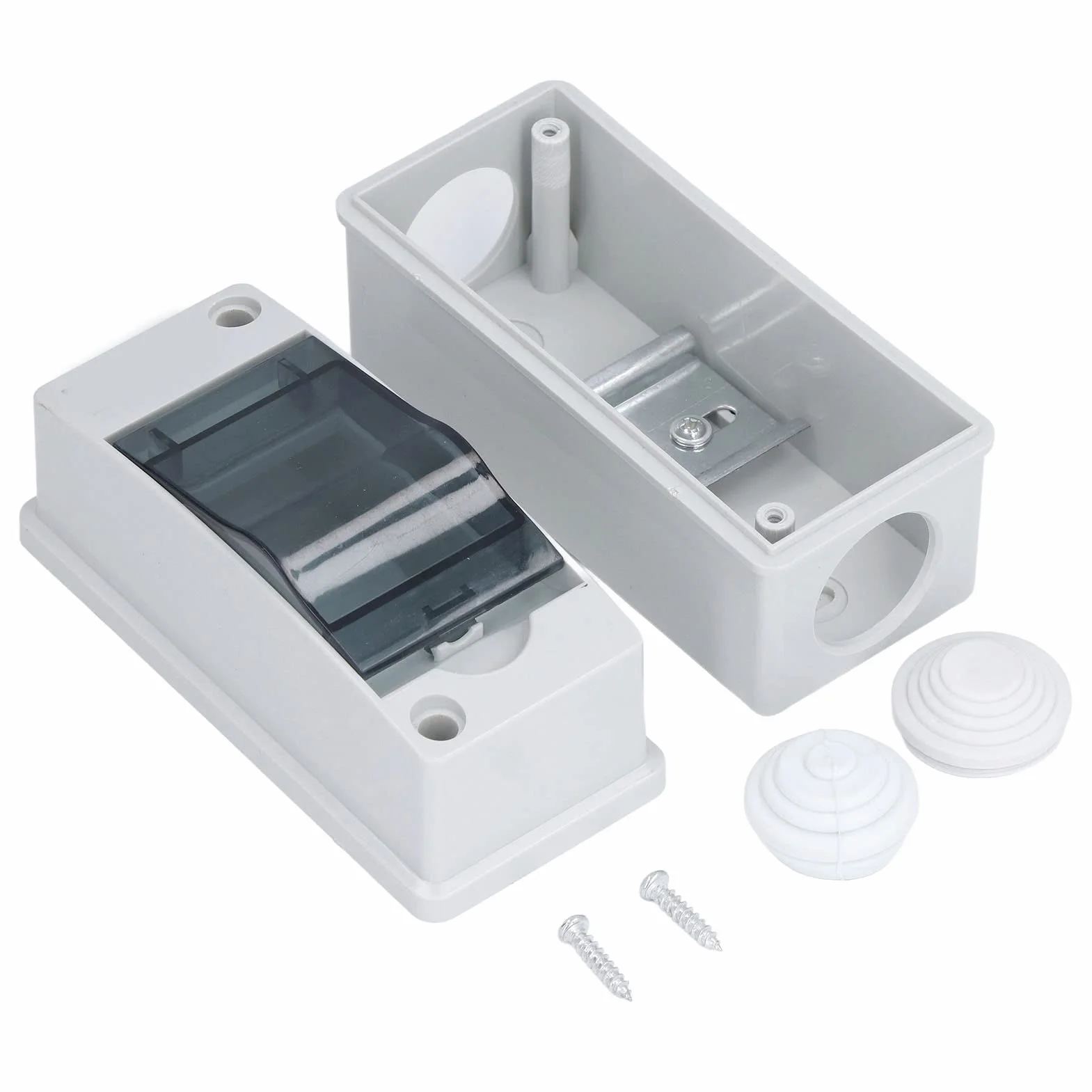 Boîte de Jonction Électronique IP66 avec Couvercle Transparent 125 x 55 x 90mm Plastique ABS PC