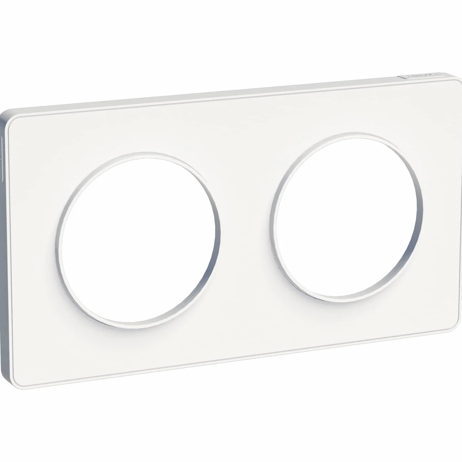 Schneider Electric Odace Touch plaque Blanc 2 postes entraxe 71mm