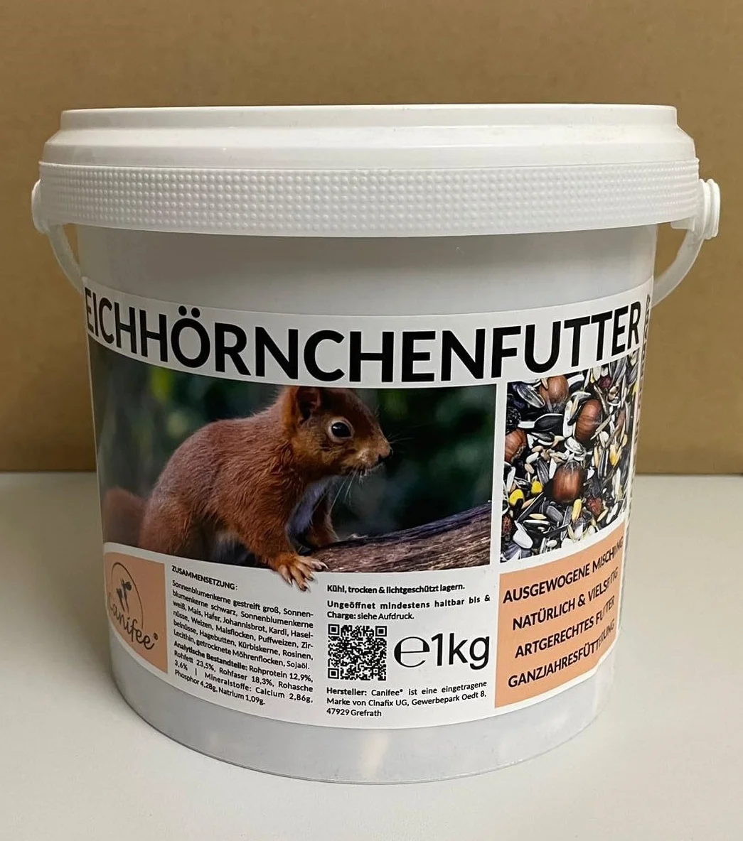 Nourriture pour écureuils 2,2 kg - Mélange pour animaux sauvages avec noisettes