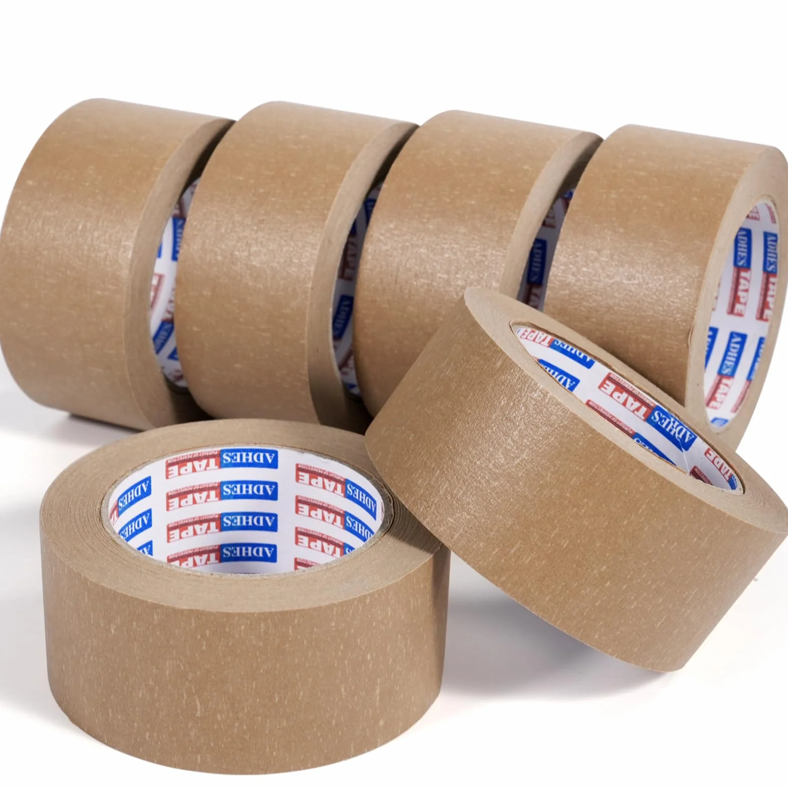 ADHES Ruban adhésif d'emballage en papier kraft biodégradable 50mm x 50m brun