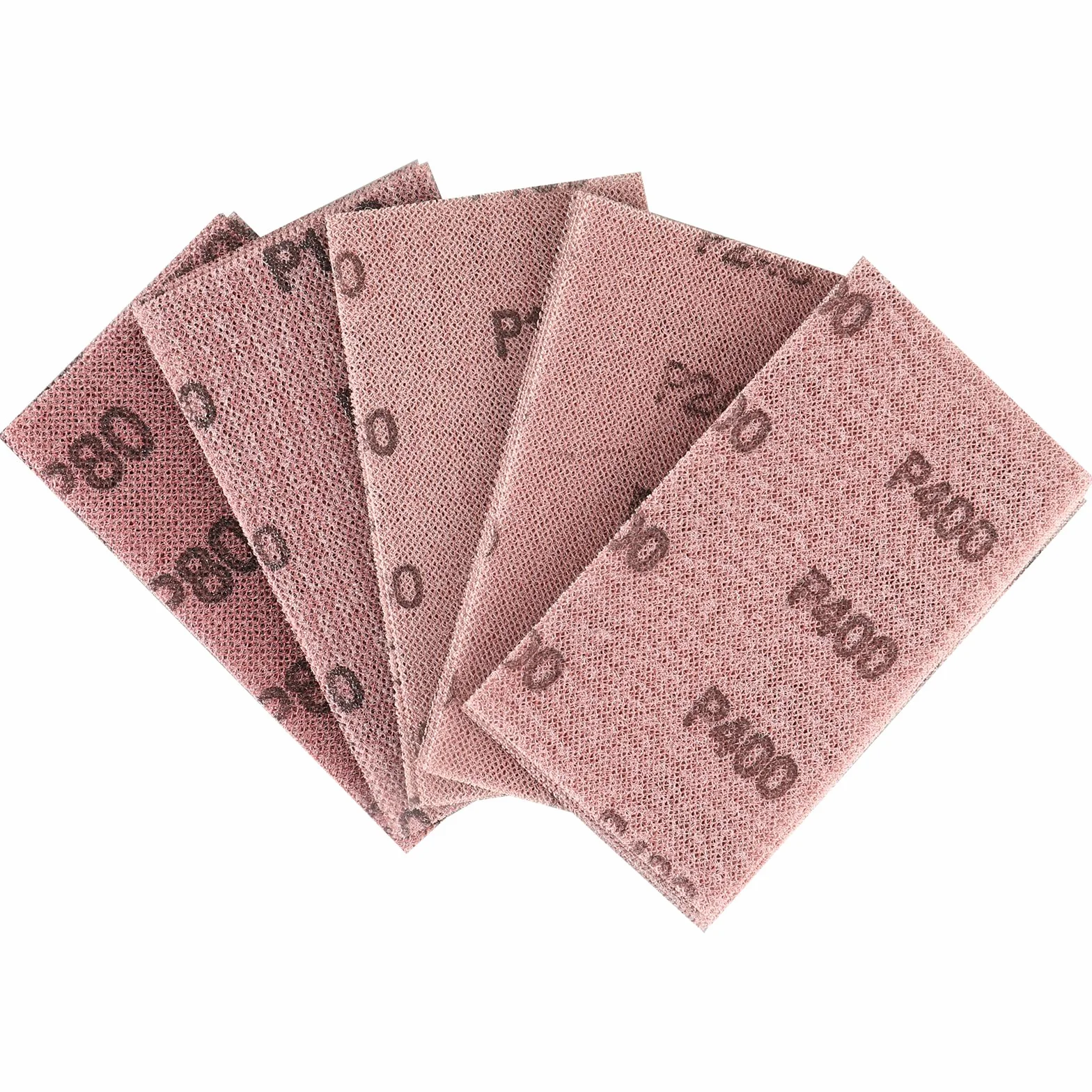 Bande abrasive en filet 70x125mm auto-agrippante 25 pièces P80 P120 P180 P240 P400