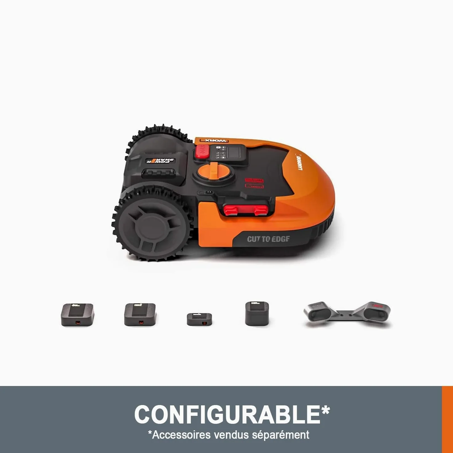 WORX Module Anti-Collision WA0860, détecteur d'obstacle par ultra son, compatible avec les robots tondeuses Landroid et Landroid Plus, modèles à partir de 2019, non compatible avec le Vision